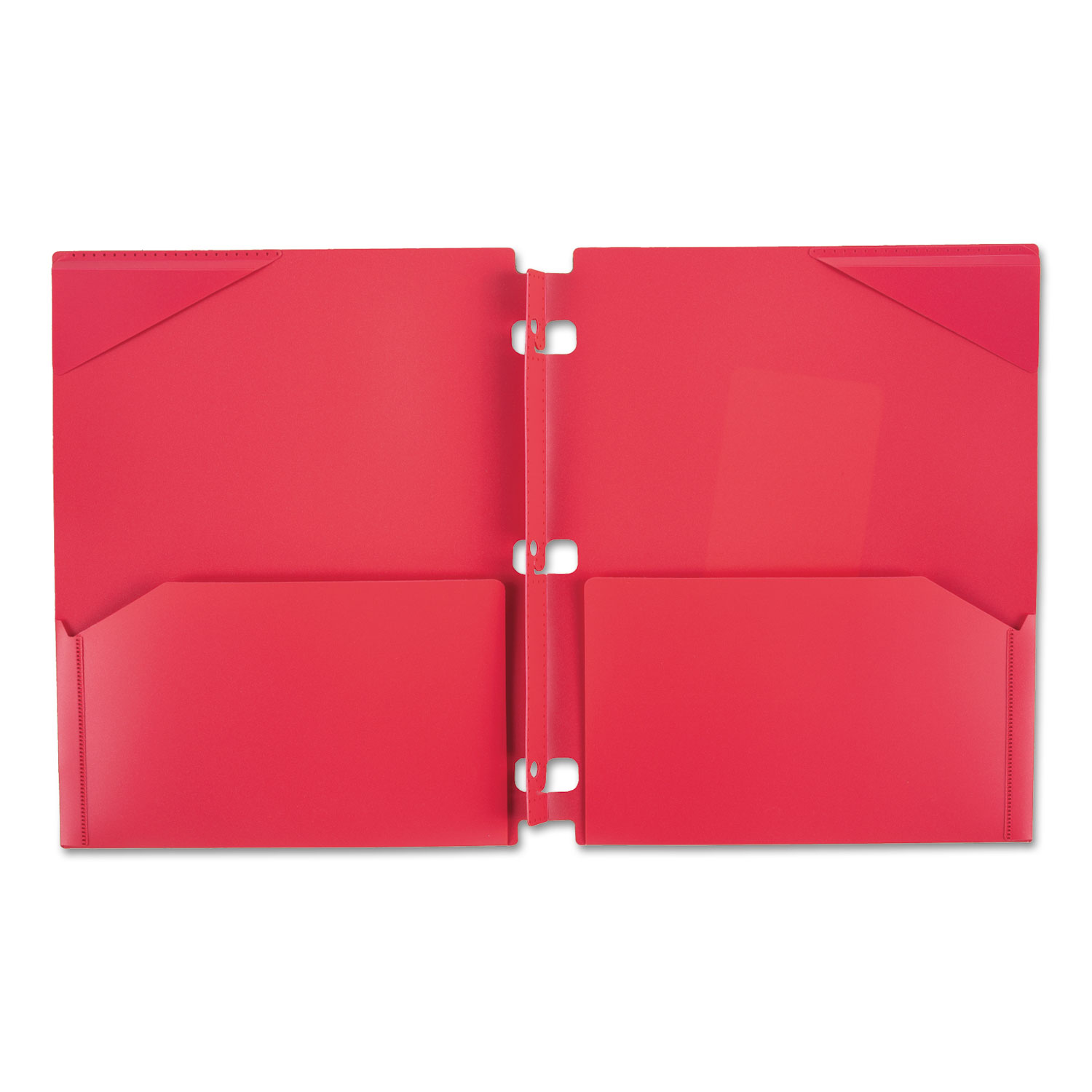 Snap-In Plastic Folder, 20 Sheets, 8 1/2 x 11, Assorted, Snap Closure, 4/Set