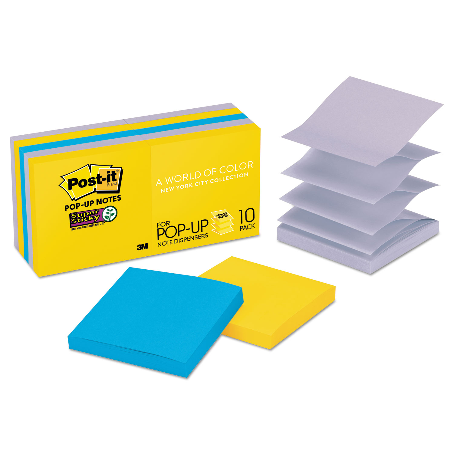 Pop-up 3 x 3 Note Refill, New York, 90 Notes/Pad, 10 Pads/Pack