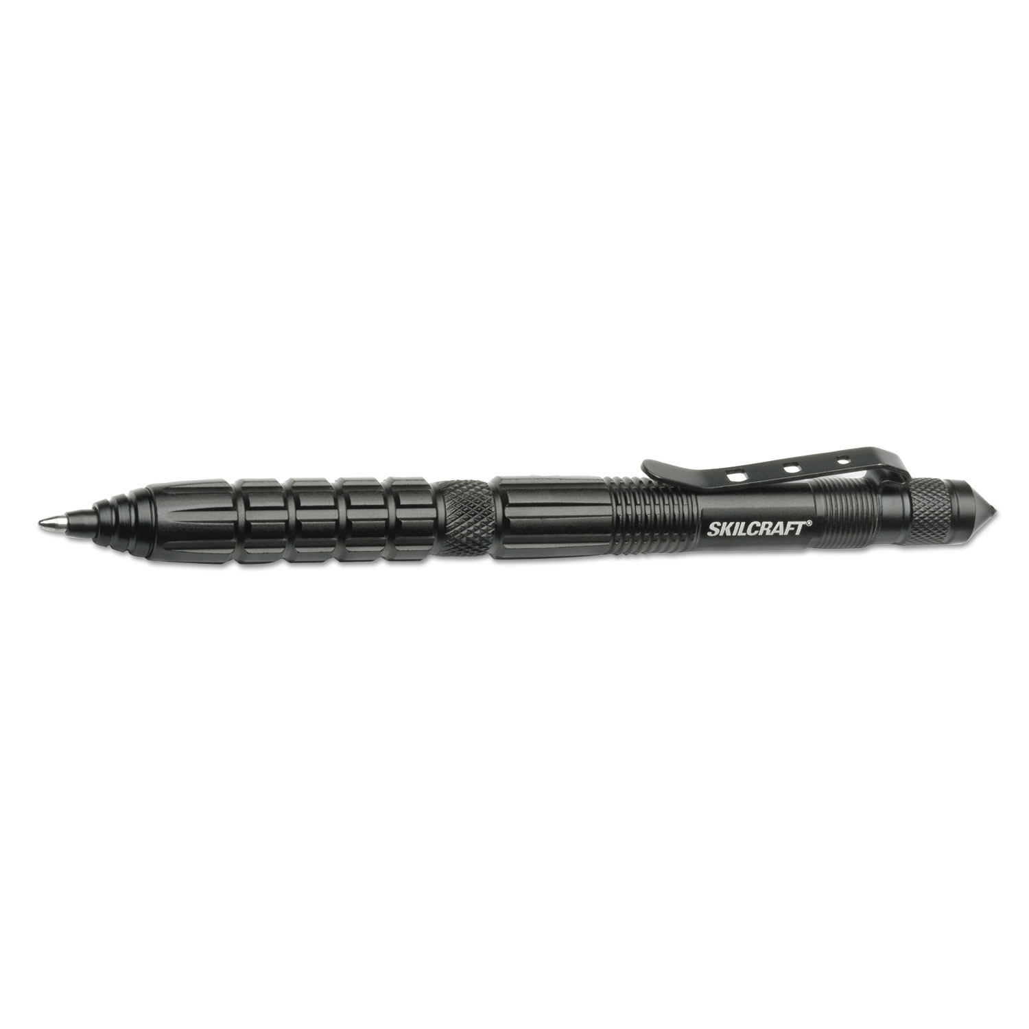 7520016611668 SKILCRAFT Defender Press-Tip Ballpoint Pen/Flashlight, Retractable, Medium 1 mm, Black Ink, Black Barrel NSN6611668
