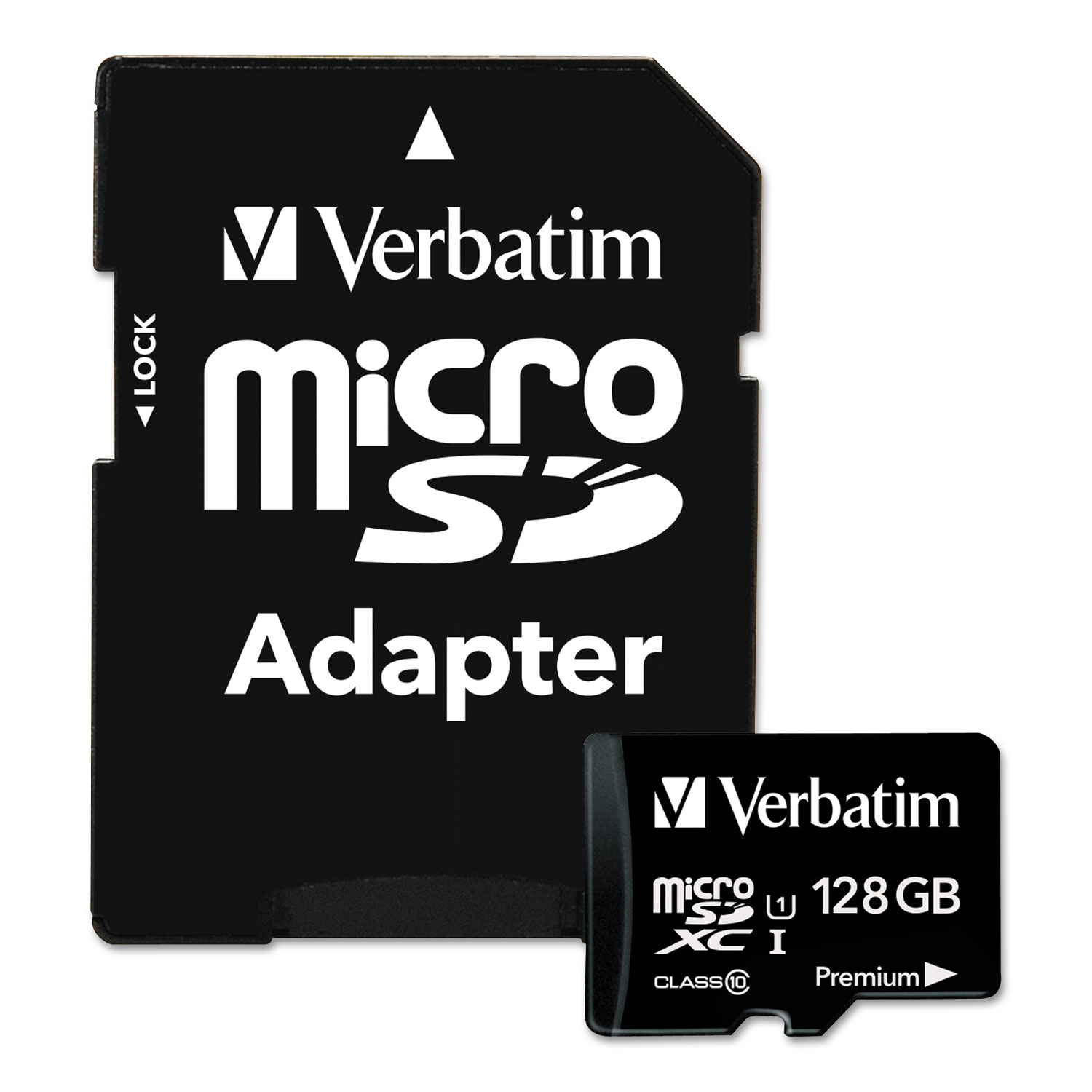 microSDXC Card with SD Adapter, Class 10, 128GB