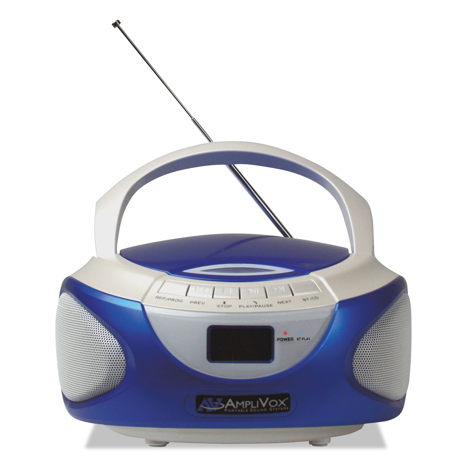  AmpliVox SL1015 CD Boombox with Bluetooth, Blue (APLSL1015) 