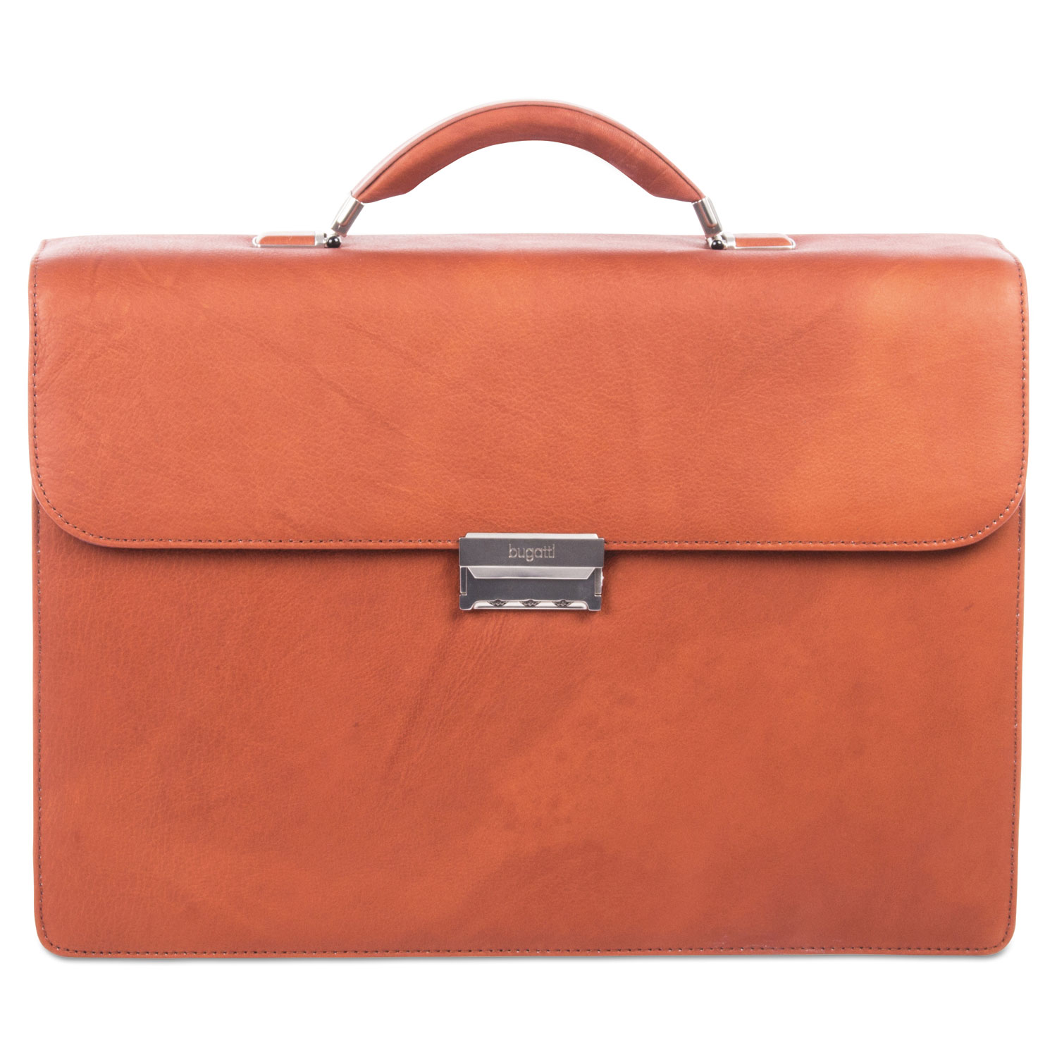 Sartoria Medium Briefcase, 16.5 x 5 x 12, Leather, Cognac