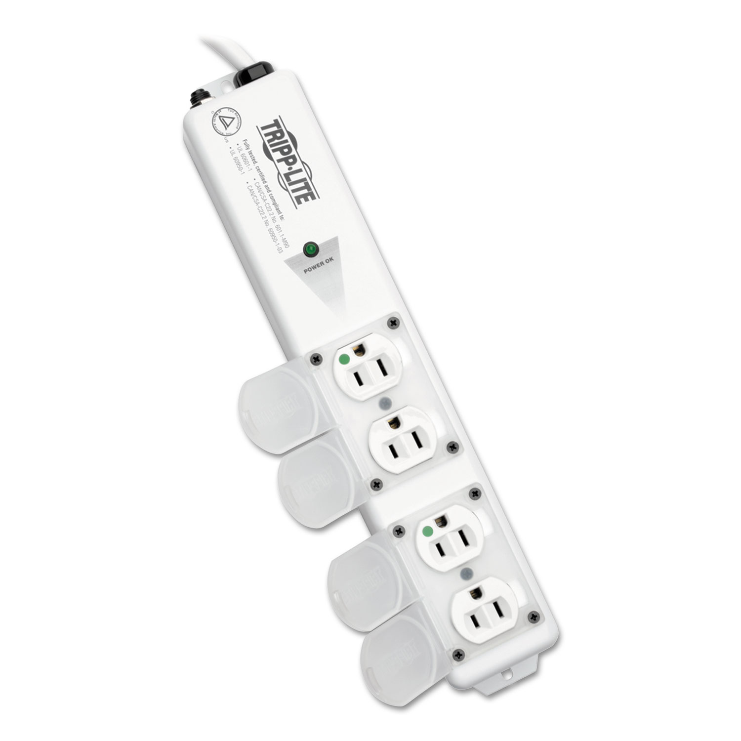  Tripp Lite PS-406-HGULTRA Medical-Grade Power Strip for Patient-Care Vicinity, 4 Outlets, 6 ft. Cord (TRPPS406HGULTRA) 