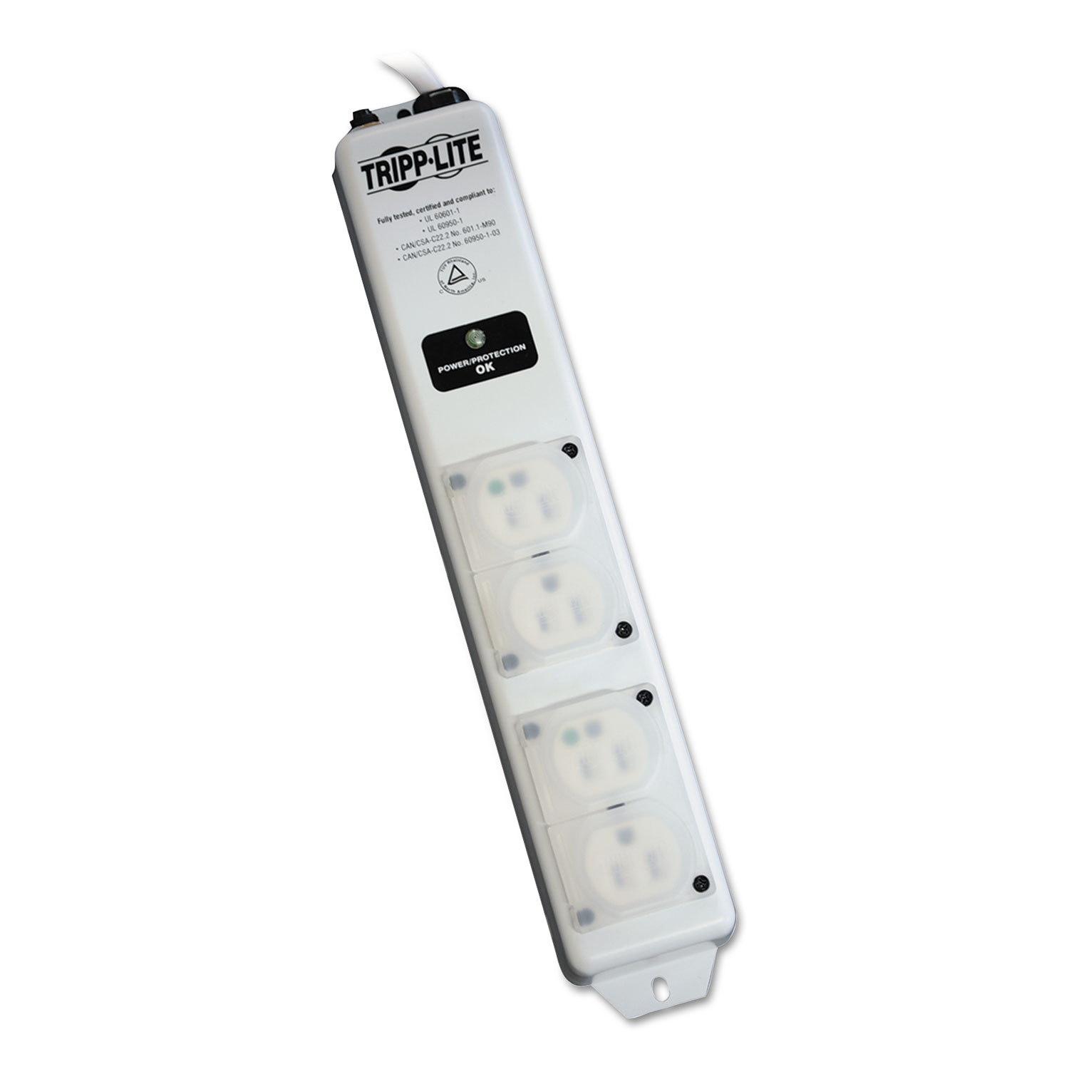  Tripp Lite SPS406HGULTRA Medical-Grade Power Strip with Surge Protection, 4 Outlets, 6 ft. Cord, 1410 J (TRPSPS406HGULTR) 