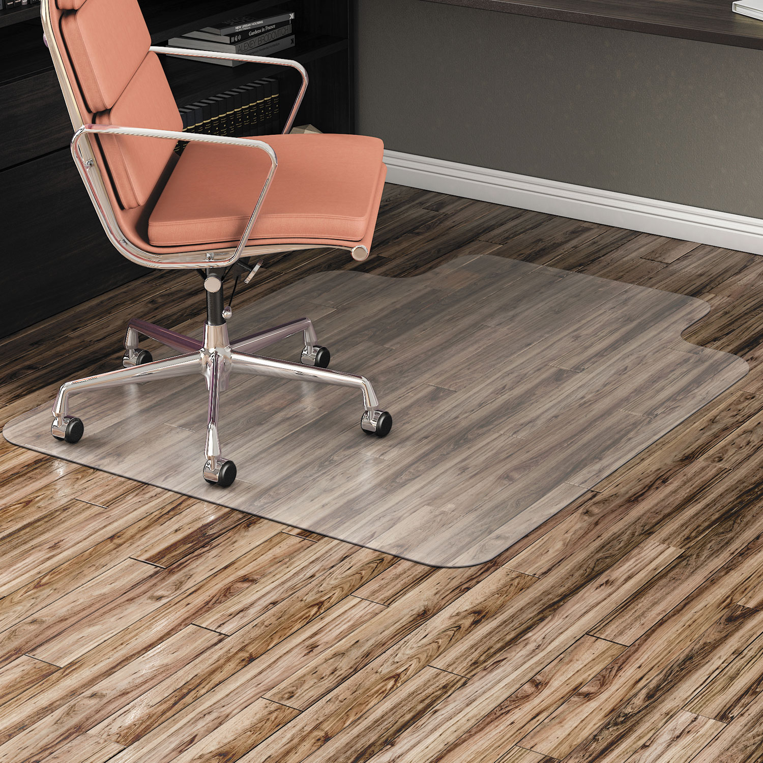  Alera CM2E112ALEPL All Day Use Non-Studded Chair Mat for Hard Floors, 36 x 48, Lipped, Clear (ALEMAT3648HFL) 
