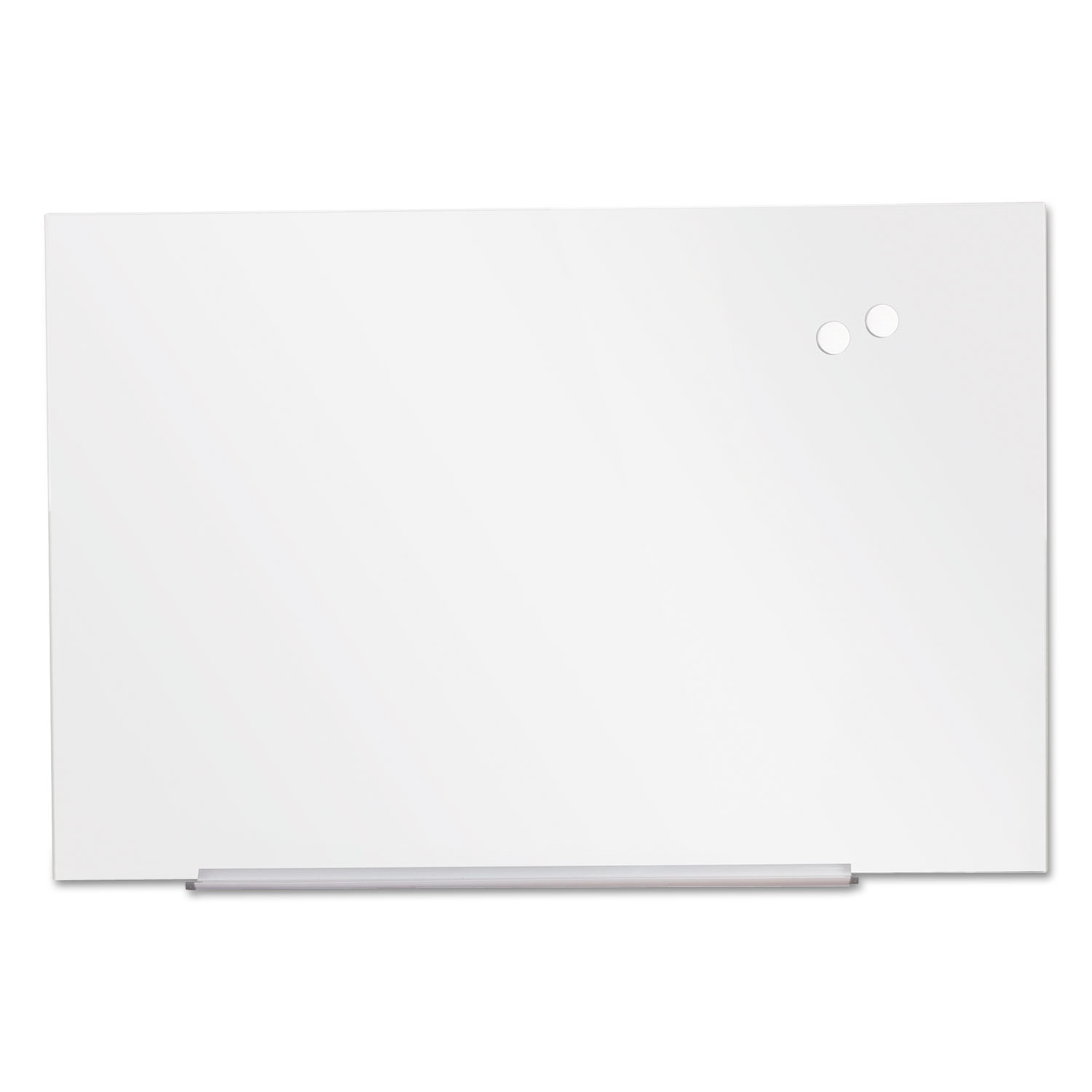  Universal UNV43202 Frameless Magnetic Glass Marker Board, 36 x 24, White (UNV43202) 