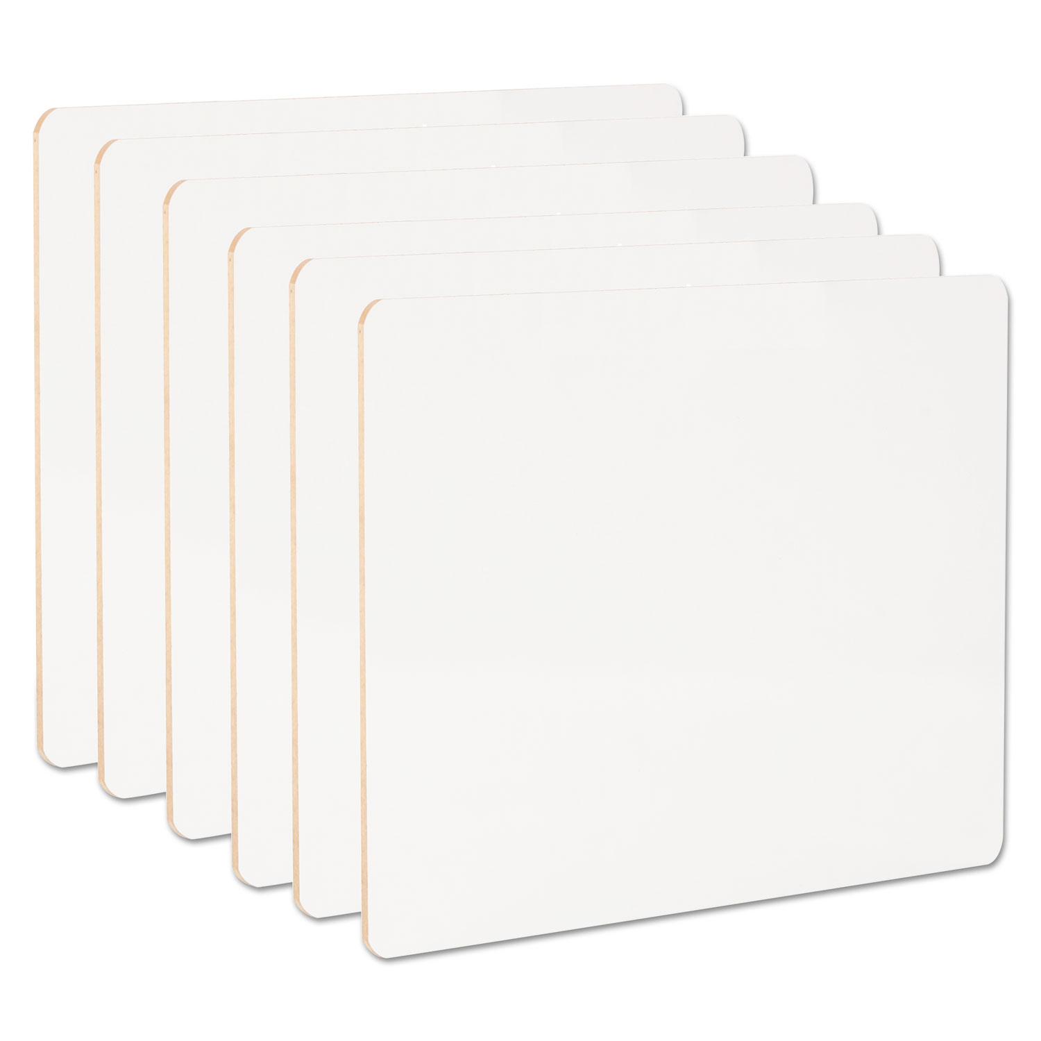 Lap/Learning Dry-Erase Board, 11 3/4 x 8 3/4, White, 6/Pack