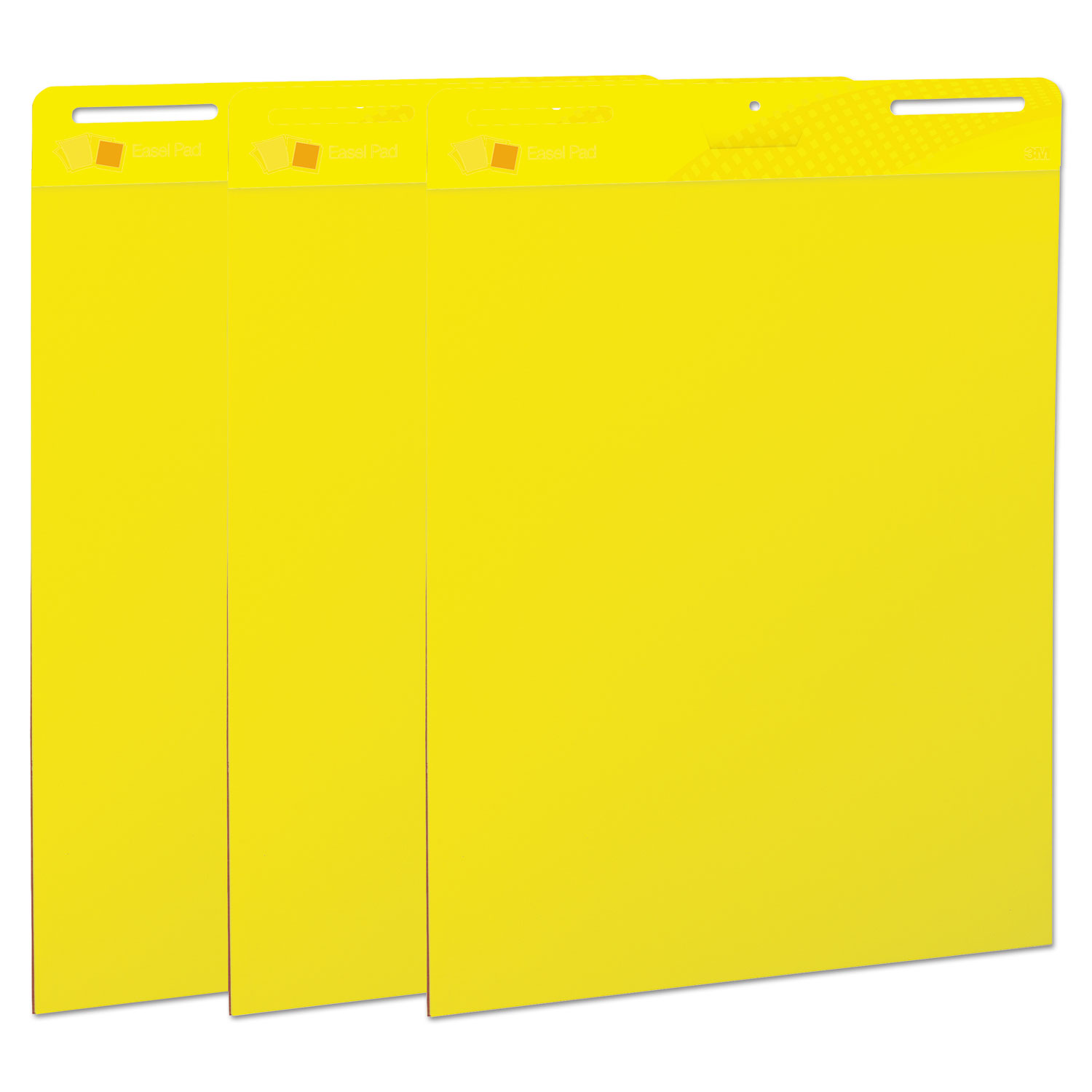 Self-Stick Easel Pads, 25 x 30, Bright Yellow, 25 Sheet, 3/Carton
