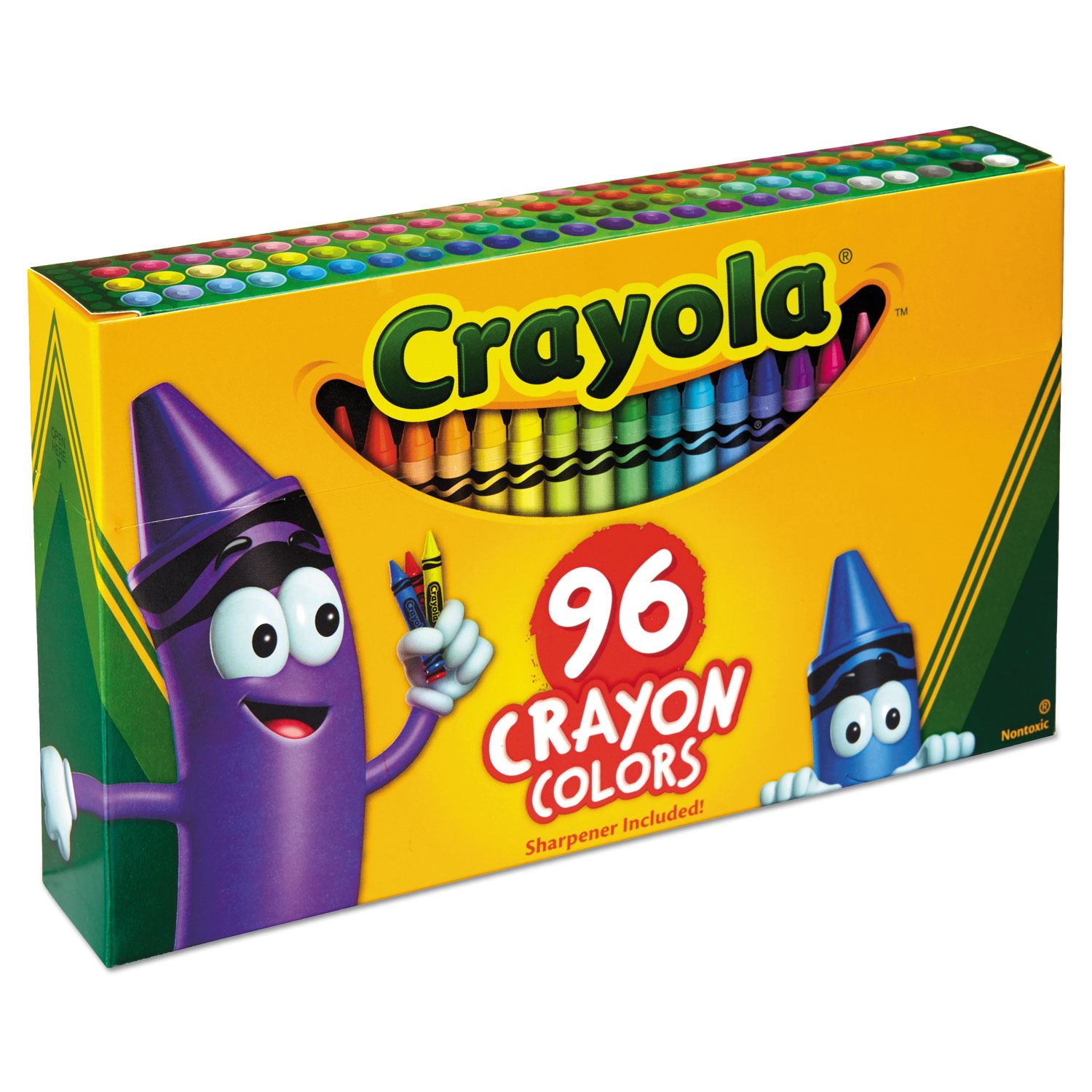 Classic Color Crayons in Flip-Top Pack with Sharpener, 64 Colors/Pack | Bundle of 5, Size: 3.63 x 0.31