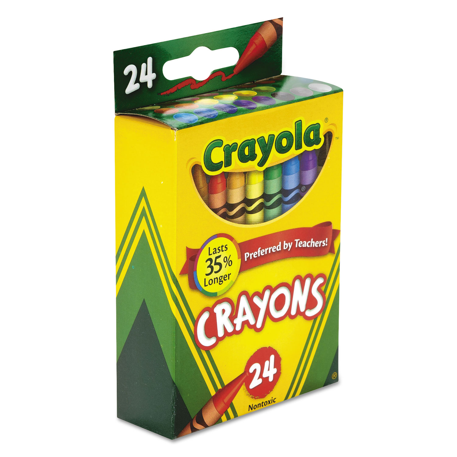 Classic Color Crayons, Peggable Retail Pack, 24 Colors