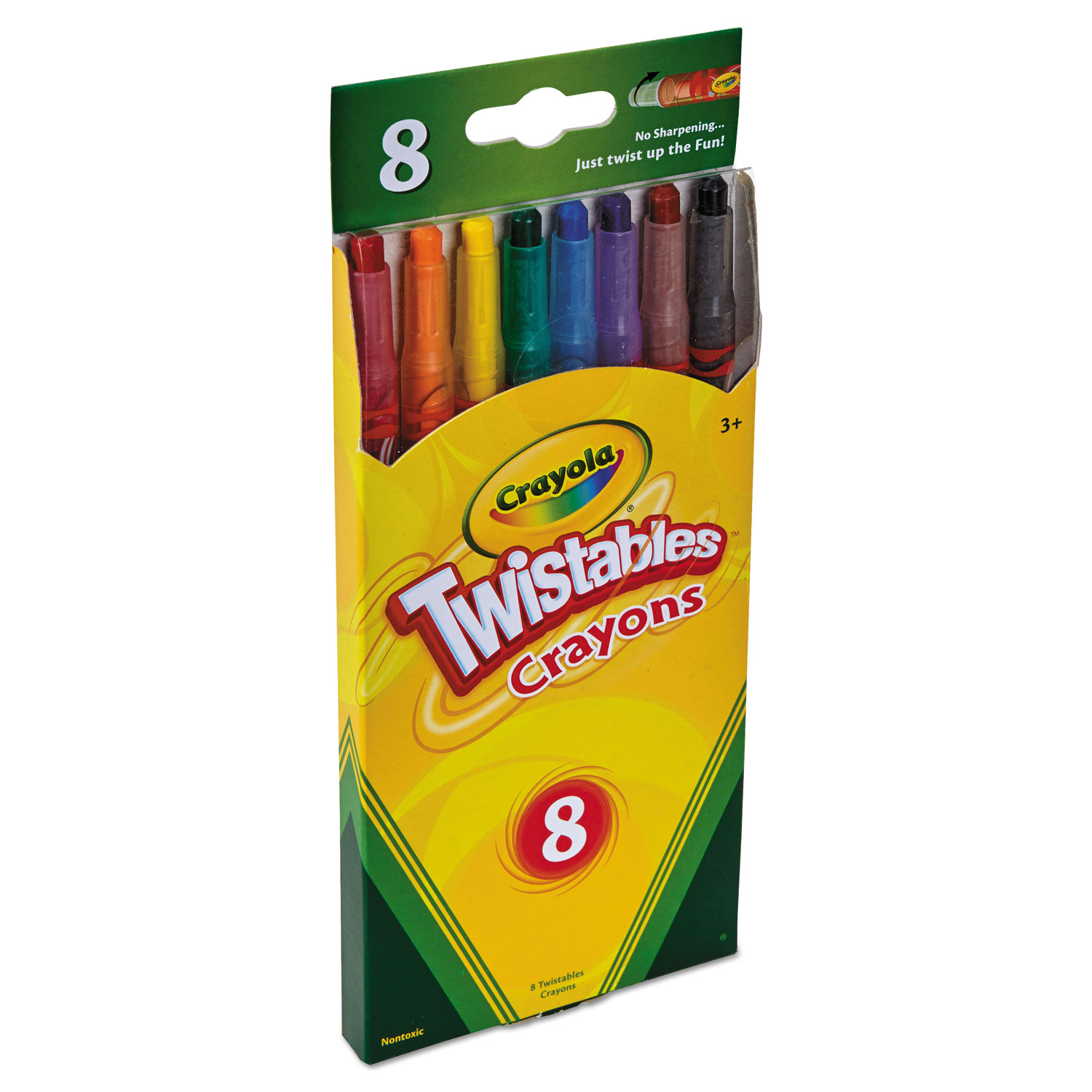 Twistable Crayons, Premium Traditional Colors, 8/Pack - TonerQuest