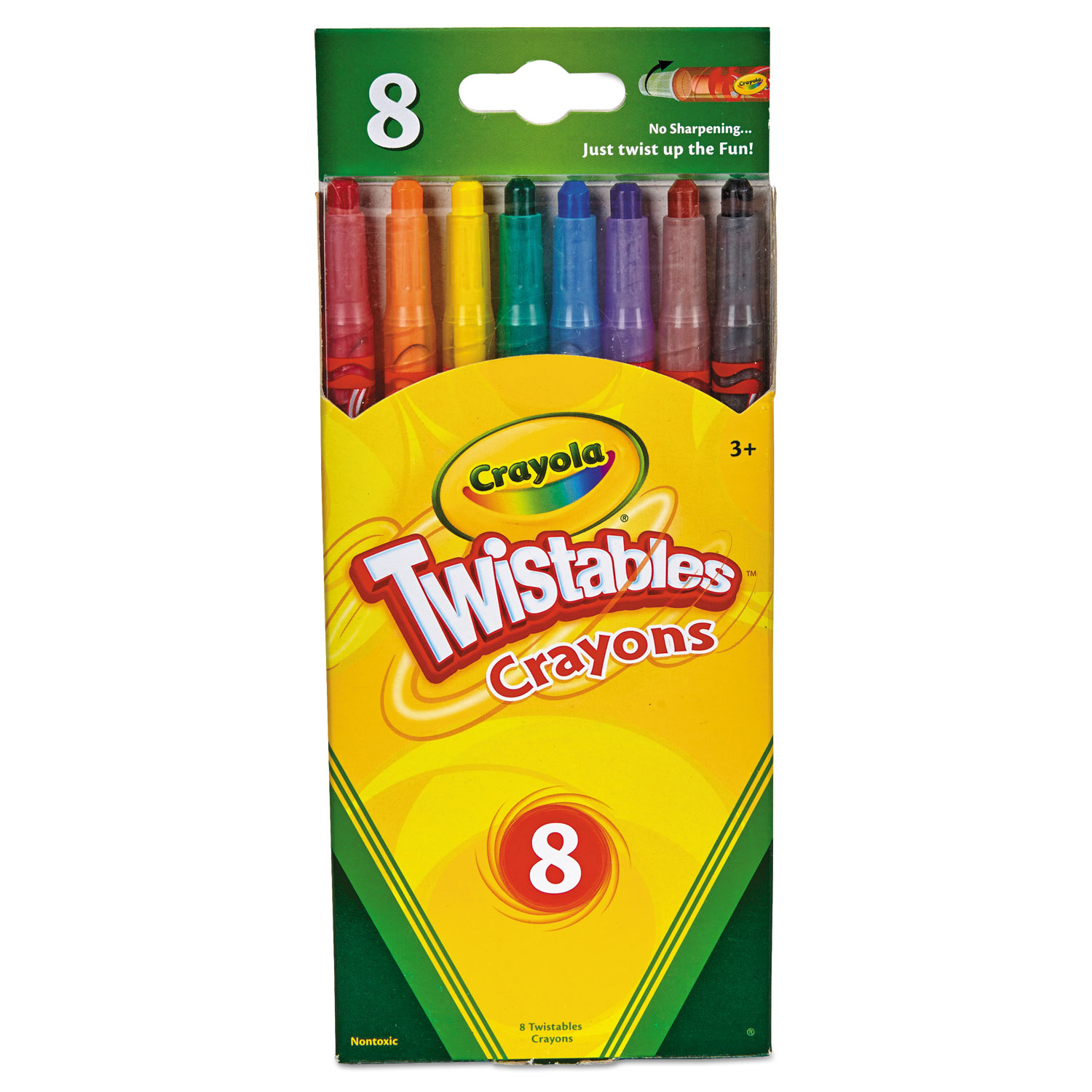  Crayola 527408 Twistable Crayons, Traditional Colors, 8/Pack (CYO527408) 