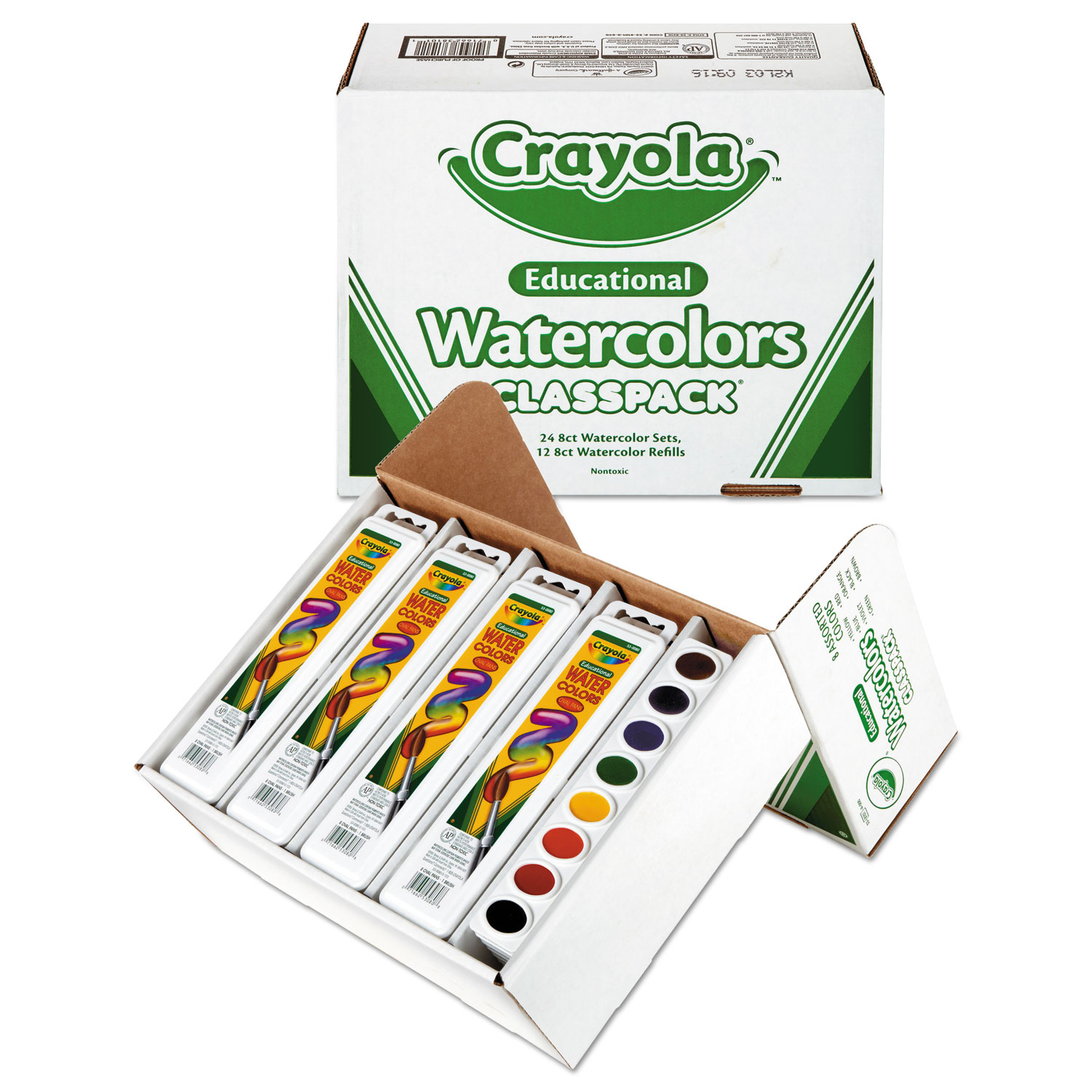 Watercolor Set, 8 Assorted Colors/Set, 36 Sets/Box