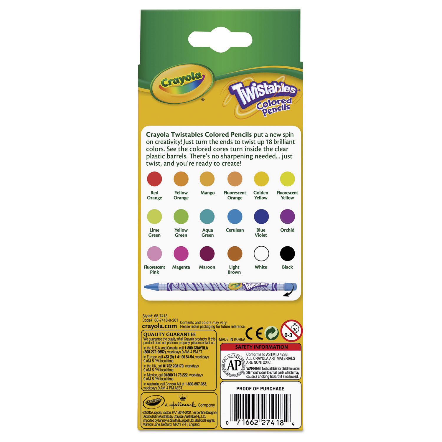 Twistables Mini Crayons, 24 Colors/Pack - BOSS Office and Computer Products