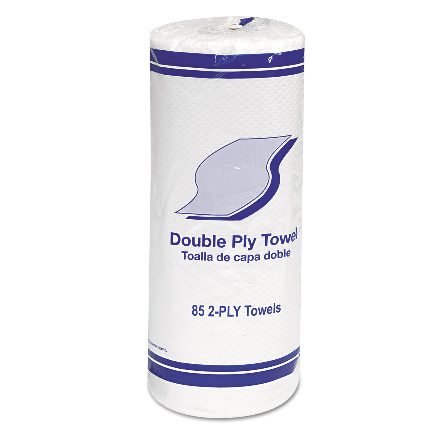 Kitchen Roll Towel, 2-Ply, 11 x 8.5, White, 250/Roll, 12 Rolls/Carton