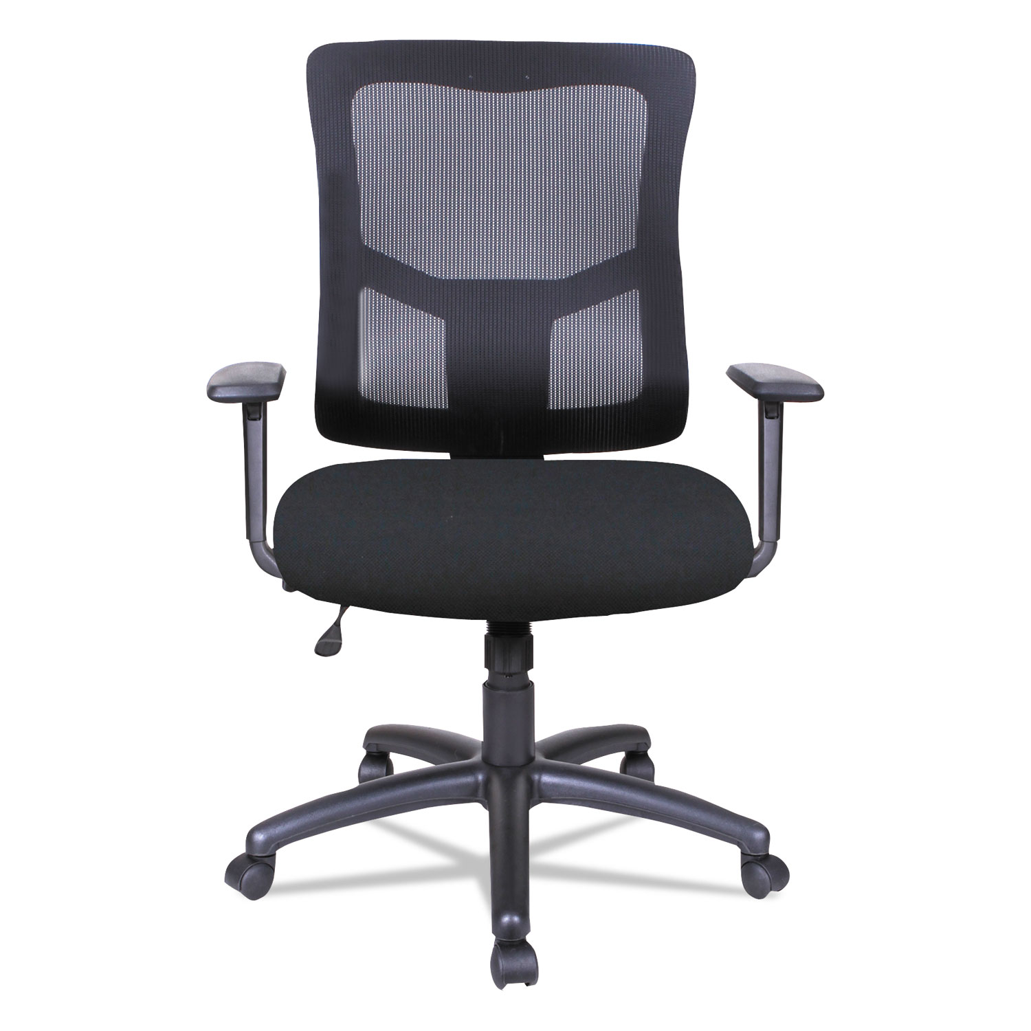 Elusion II Series Mesh Mid-Back Swivel/Tilt Chair with Adjustable Arms, Black