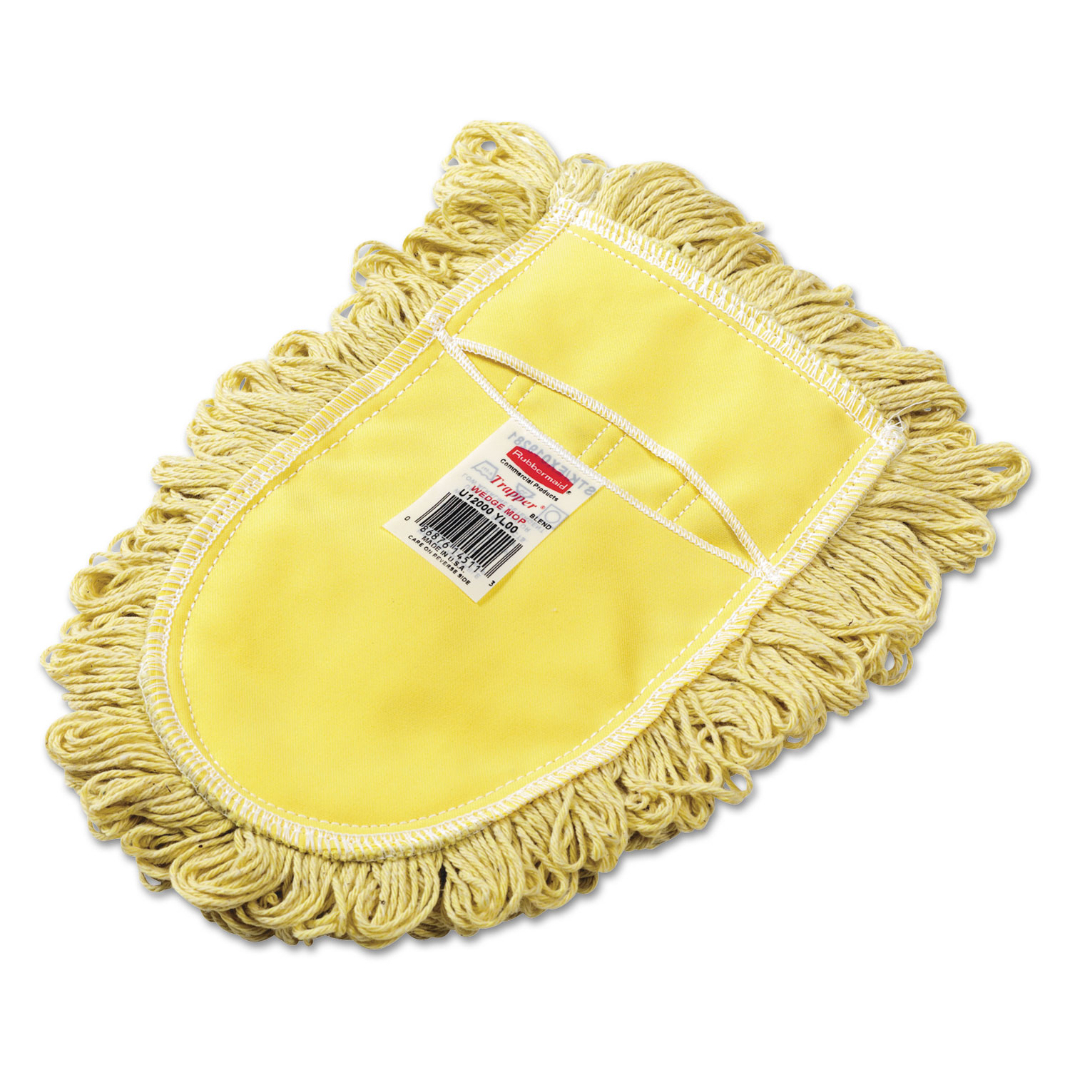  Rubbermaid Commercial FGU12000YL00 Trapper Wedge Dust Mop Head, Yellow, Looped-End, Cotton (RCPU120) 