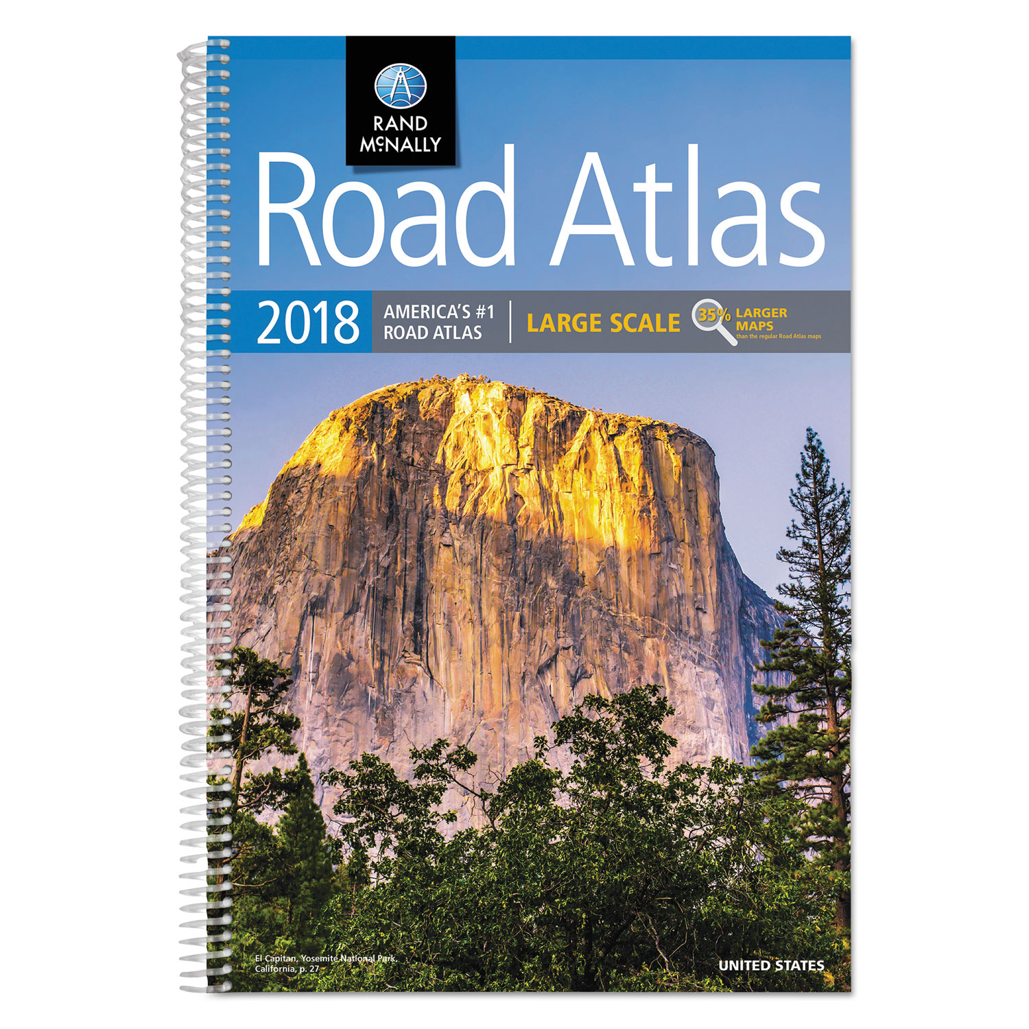 Large Scale Road Atlas, Spiral, 264 Pages, 2018 Edition
