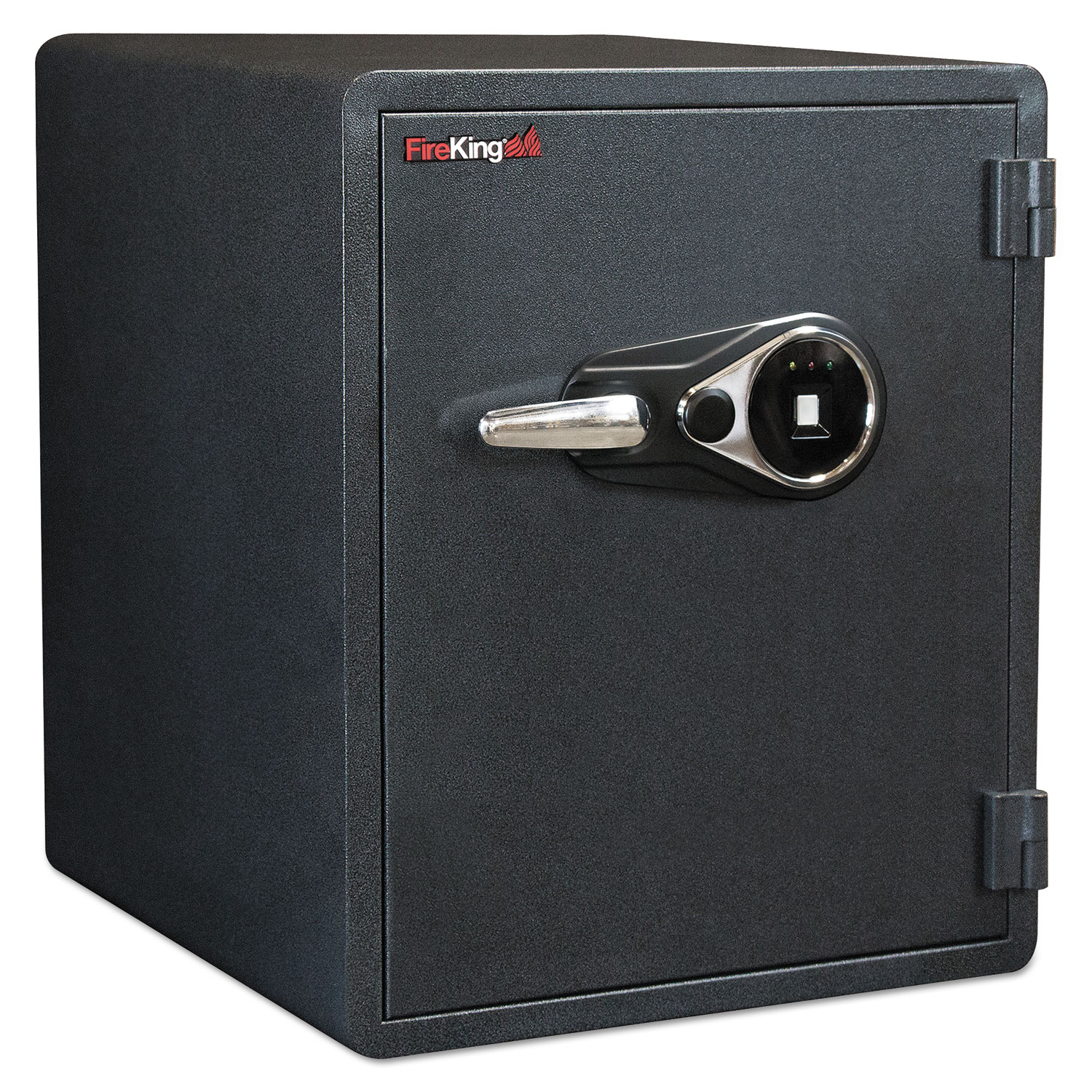 One Hour Fire and Water Safe w/Biometric Fingerprint Lock, 2.14 cu. ft, Graphite