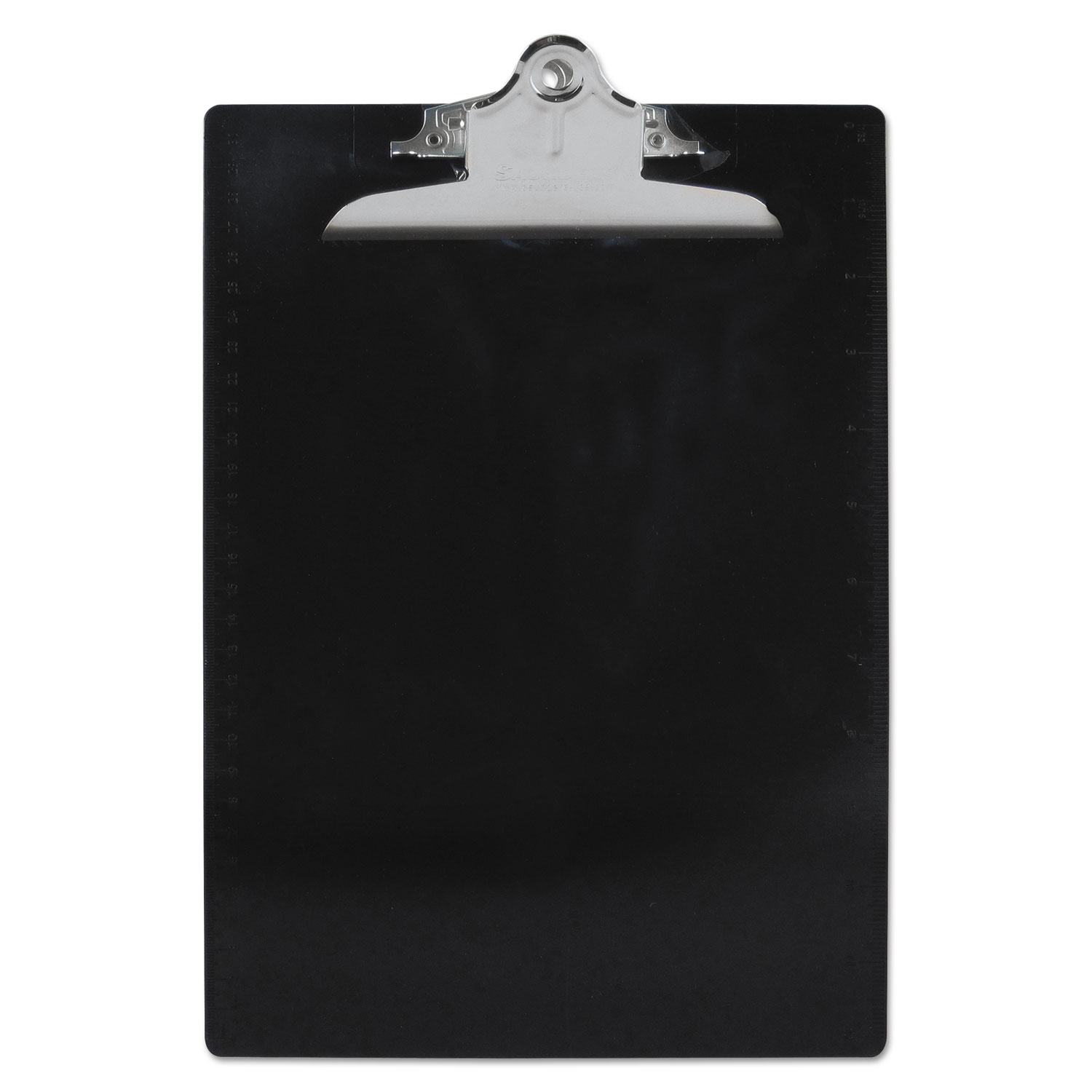  Saunders 21603 Recycled Plastic Clipboard with Ruler Edge, 1 Clip Cap, 8 1/2 x 12 Sheet, Black (SAU21603) 