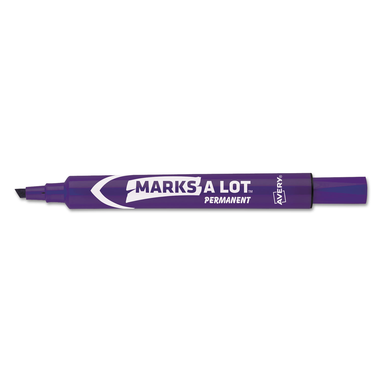 Avery 08884 MARKS A LOT Large Desk-Style Permanent Marker, Broad Chisel Tip, Purple, Dozen (AVE08884) 
