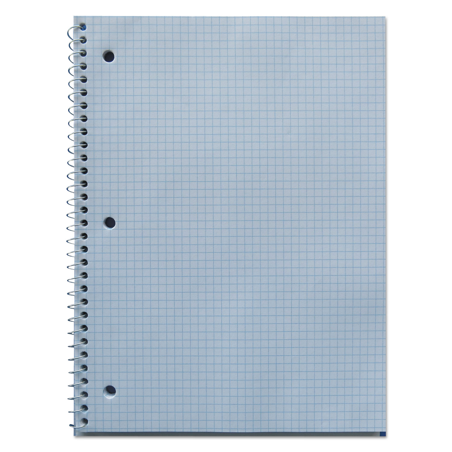 Wirebound Notebook, Quadrille Rule, 8 x 10.5, 1 Subject, Black