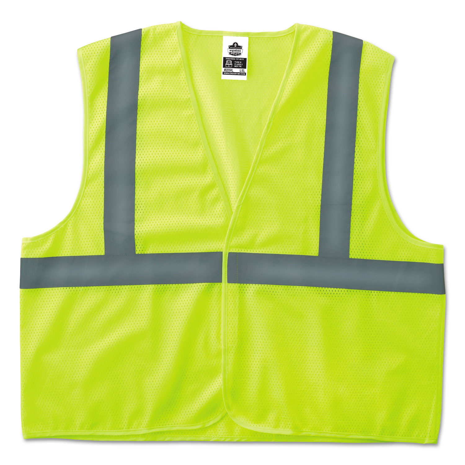  ergodyne 20973 GloWear 8205HL Type R Class 2 Super Econo Mesh Safety Vest, Lime, Small/Medium (EGO20973) 