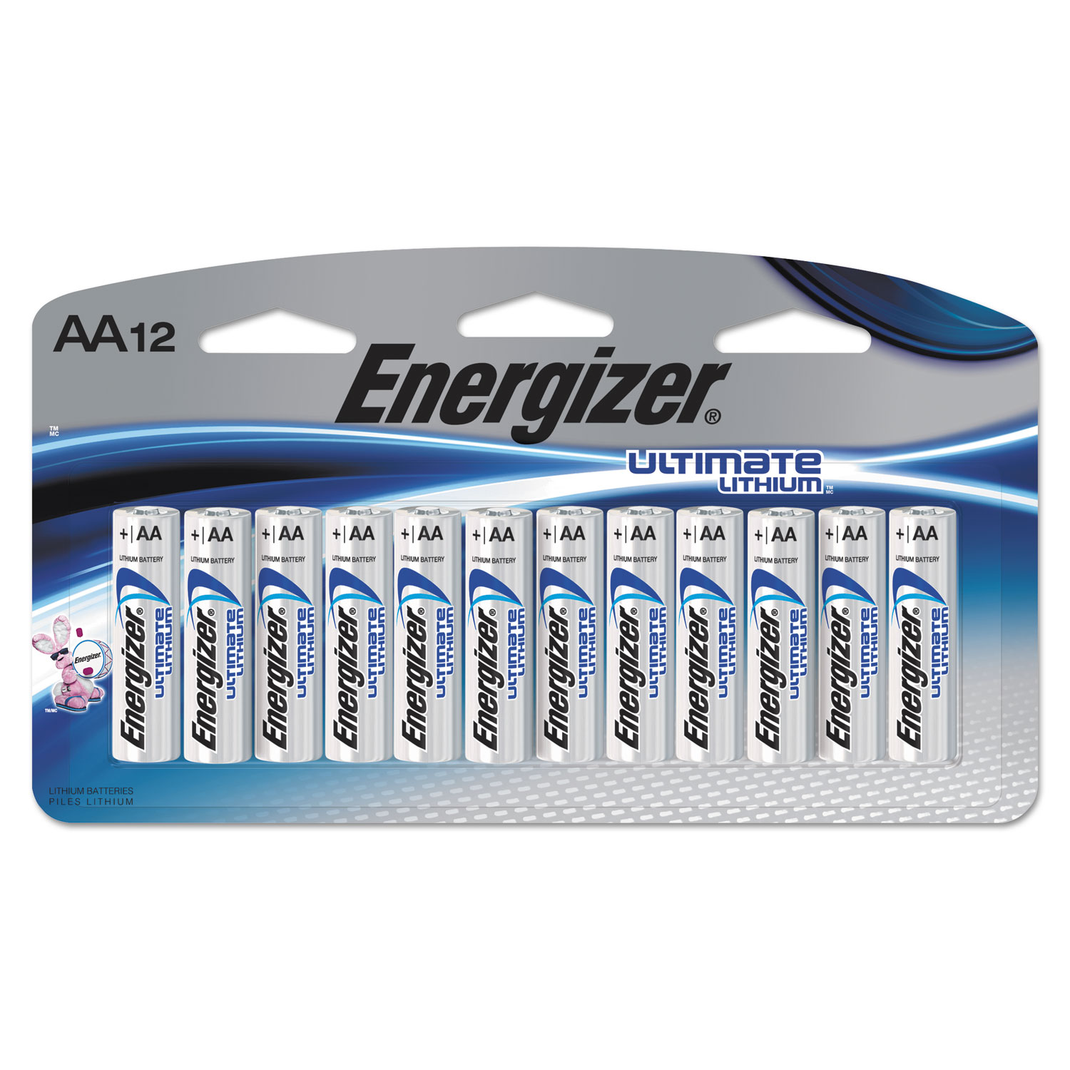  Energizer L91SBP-12 Ultimate Lithium AA Batteries, 1.5V, 12/Pack (EVEL91SBP12) 