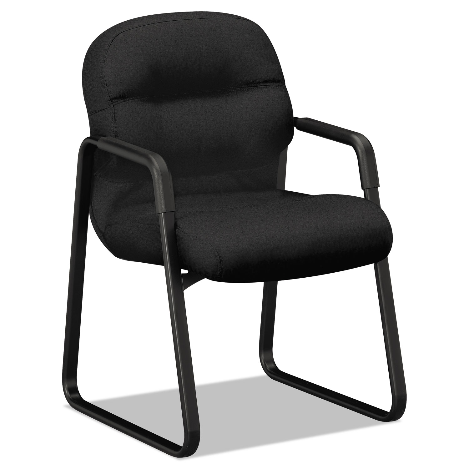  HON H2093.CU10.T Pillow-Soft 2090 Series Guest Arm Chair, 23.25 x 28 x 36, Black Seat/Black Back, Black Base (HON2093CU10T) 