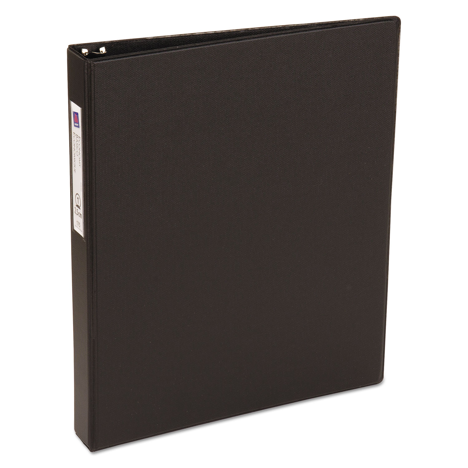 Economy Non-View Binder with Round Rings, 3 Rings, 1" Capacity, 11 x 8.5, Black