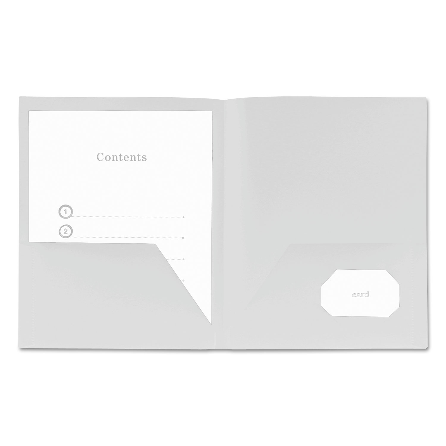  Universal UNV20544 Two-Pocket Plastic Folders, 11 x 8 1/2, White, 10/Pack (UNV20544) 