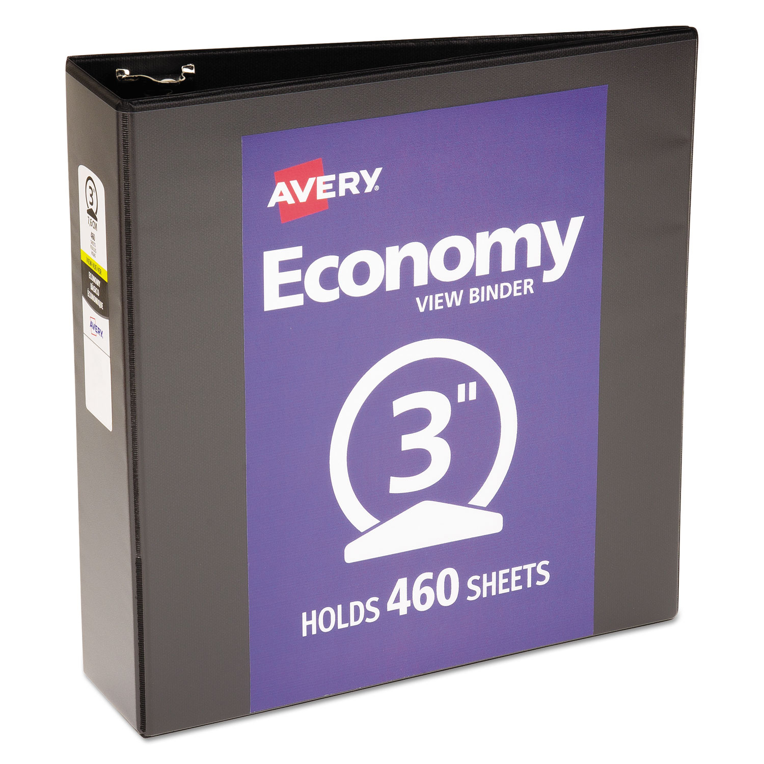  Avery 05740 Economy View Binder with Round Rings , 3 Rings, 3 Capacity, 11 x 8.5, Black (AVE05740) 