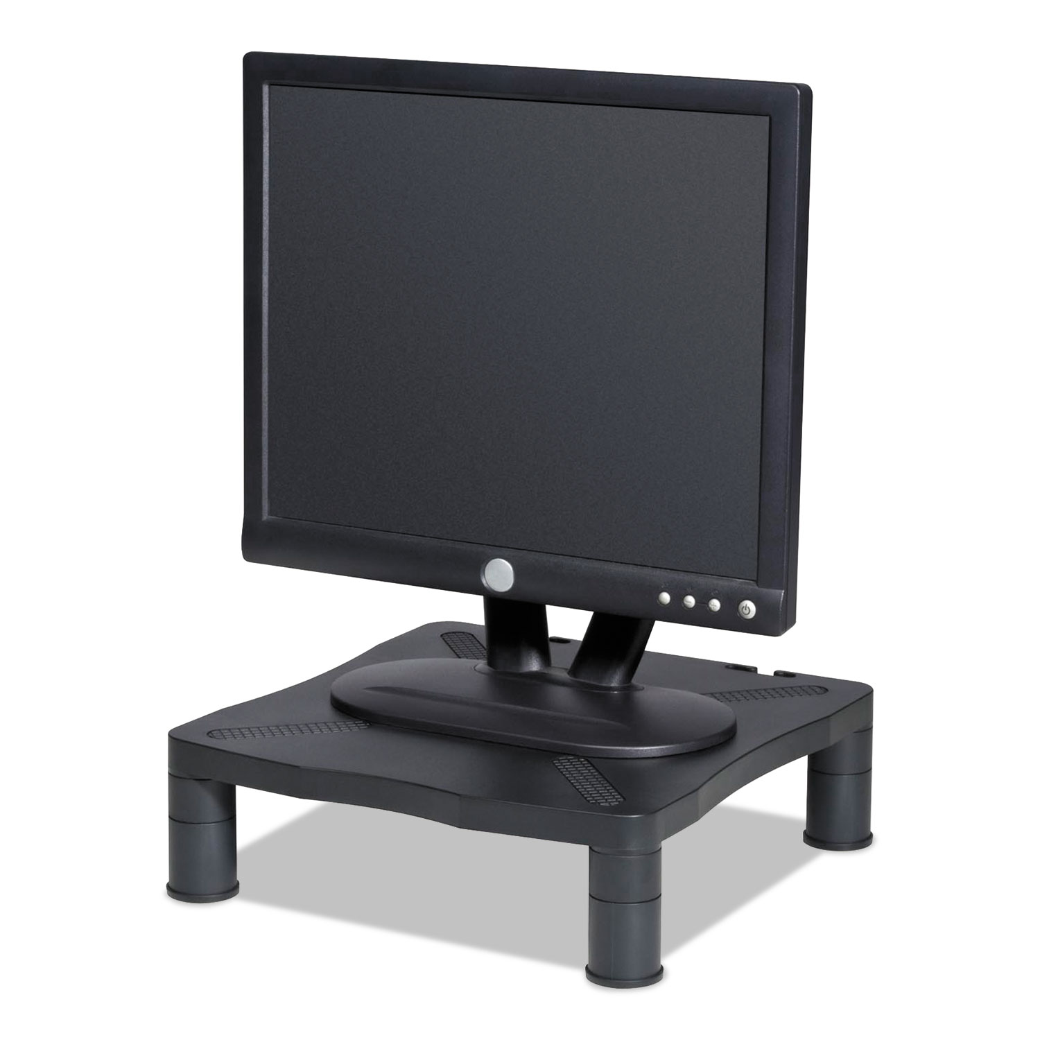  Kelly Computer Supply KCS10367 Adjustable Monitor Stand, 13-1/4 x 13-1/2 x 2 to 4, Black (KCS10367) 