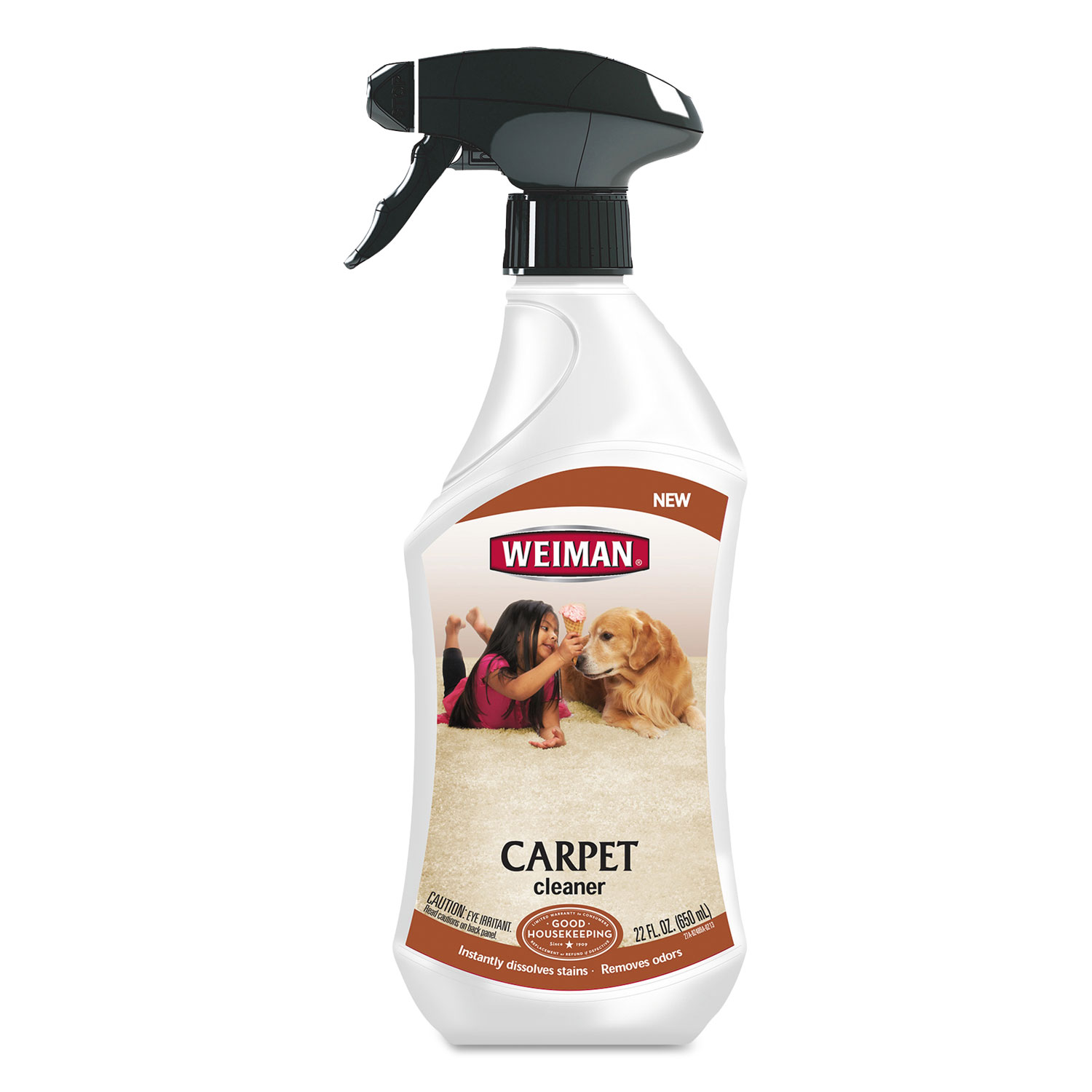 Carpet Cleaner, Liquid, 22 oz Bottle, Lemon, 6/CT