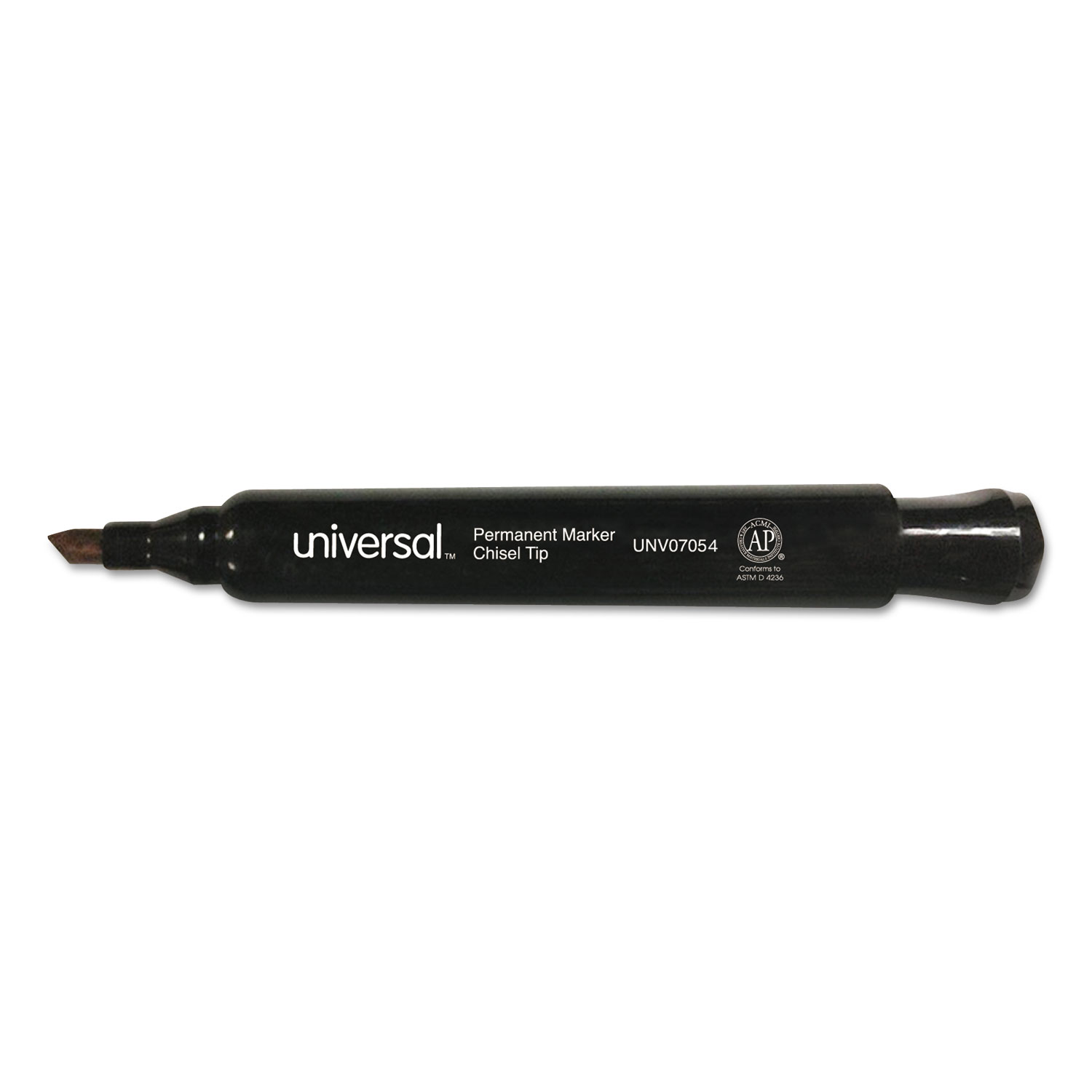 Chisel Tip Permanent Marker, Chisel, Black, 60 per pack