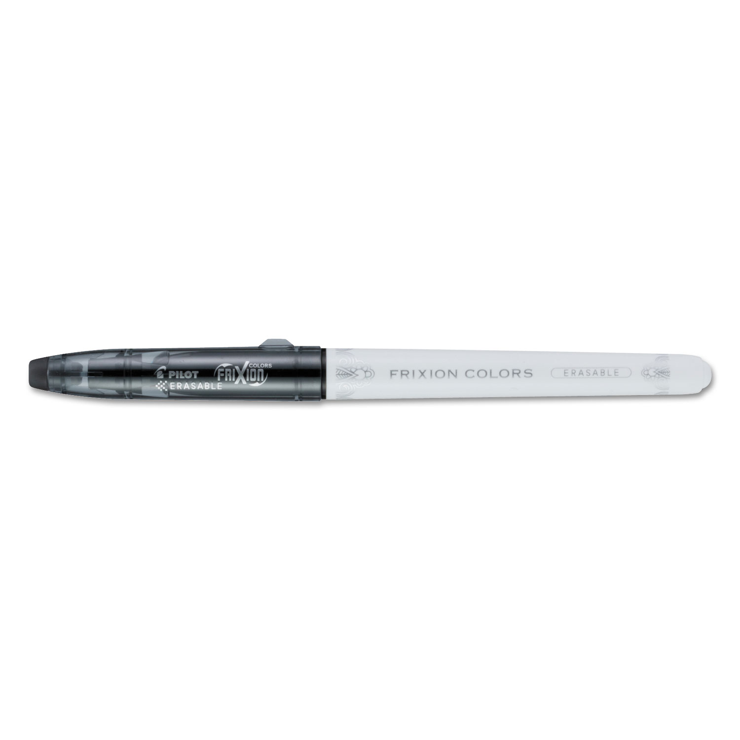 FriXion Colors Erasable Stick Marker Pen, 2.5mm, Black Ink, White Barrel