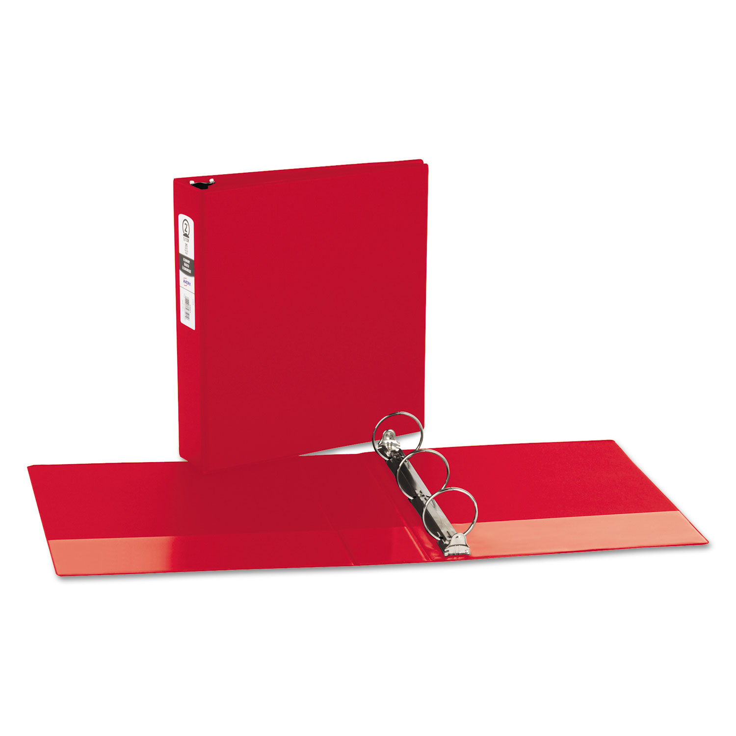 Economy Non-View Binder with Round Rings, 11 x 8 1/2, 2 Capacity, Red