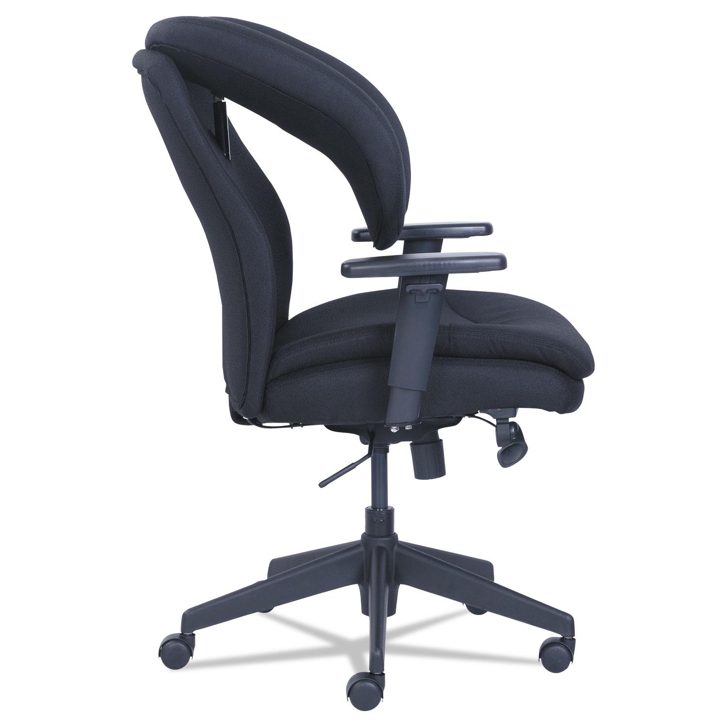 Cosset Ergonomic Task Chair, Supports up to 275 lbs., Black Seat/Black Back, Black Base