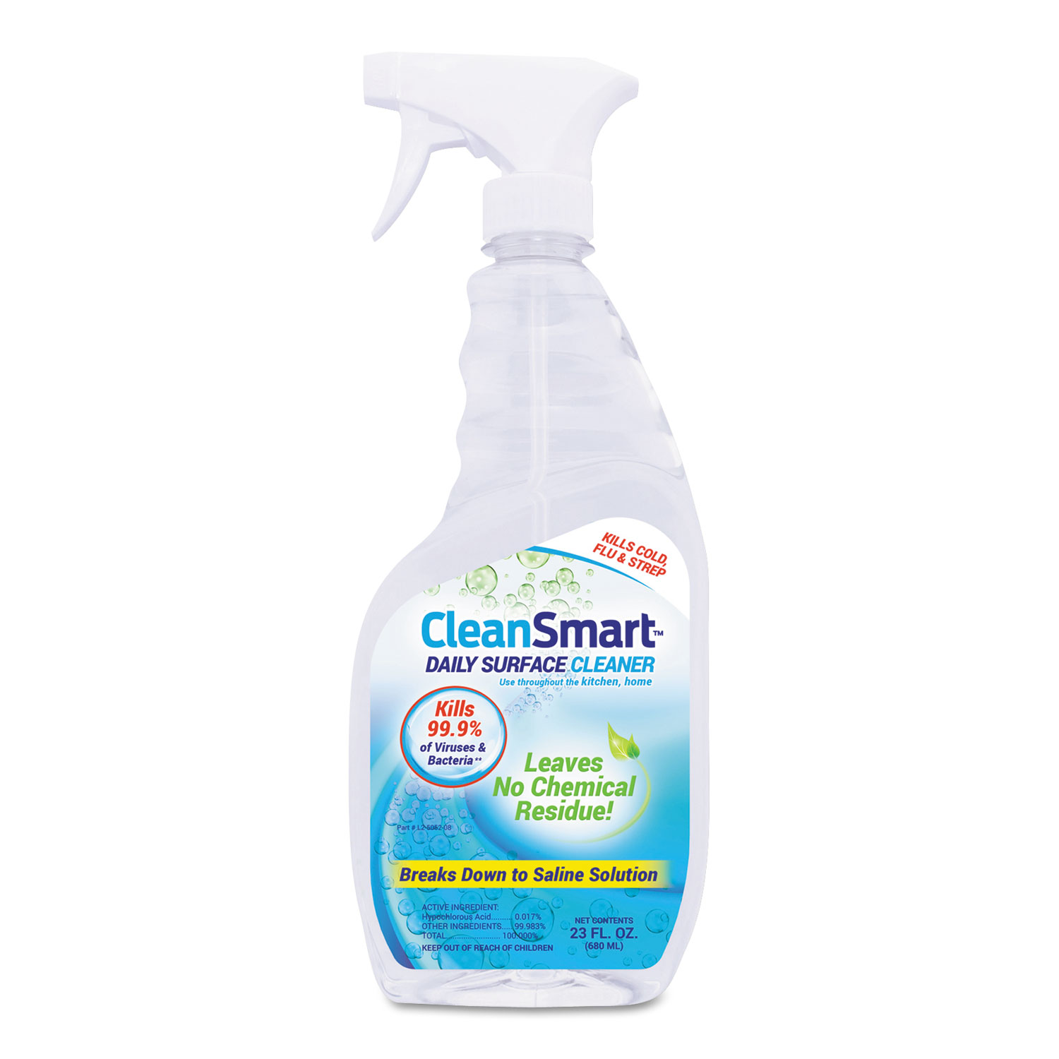 Smart Spray Daily Surface Disinfectant Cleaner, 23 oz Bottle, 6/Carton