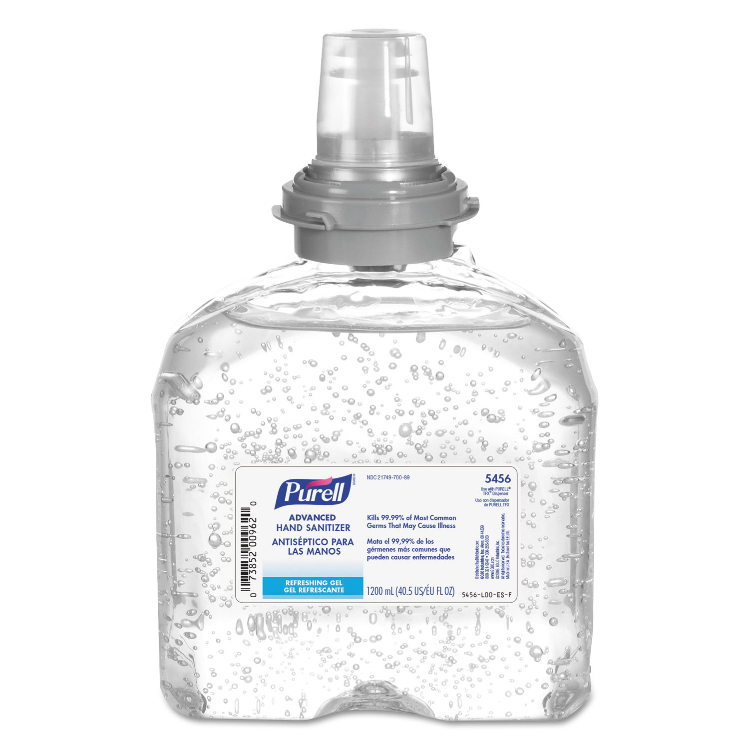  PURELL 5456-04 Advanced TFX Refill Instant Gel Hand Sanitizer, 1200 mL (GOJ545604EA) 