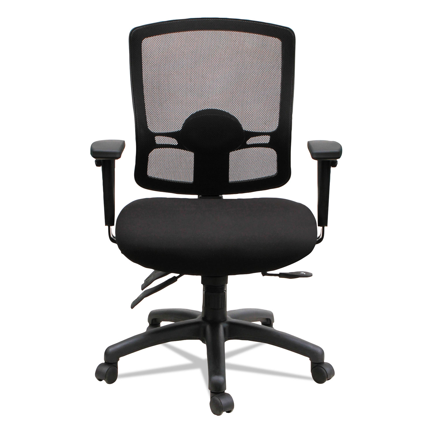 Etros Series Mid-Back Multifunction with Seat Slide Chair, Black