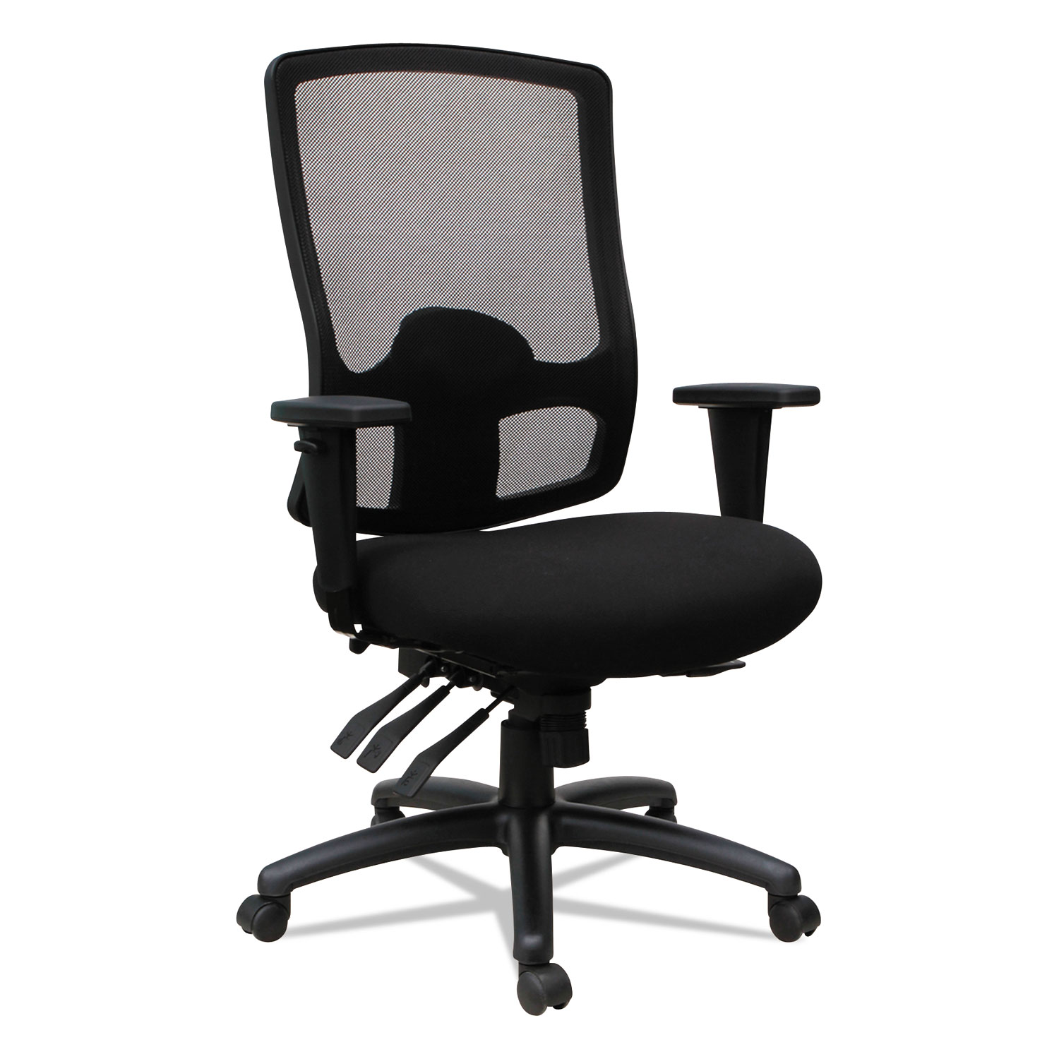  Alera ALEET4117 Alera Etros Series High-Back Multifunction with Seat Slide Chair, Supports up to 275 lbs., Black Seat/Black Back, Black Base (ALEET4117) 