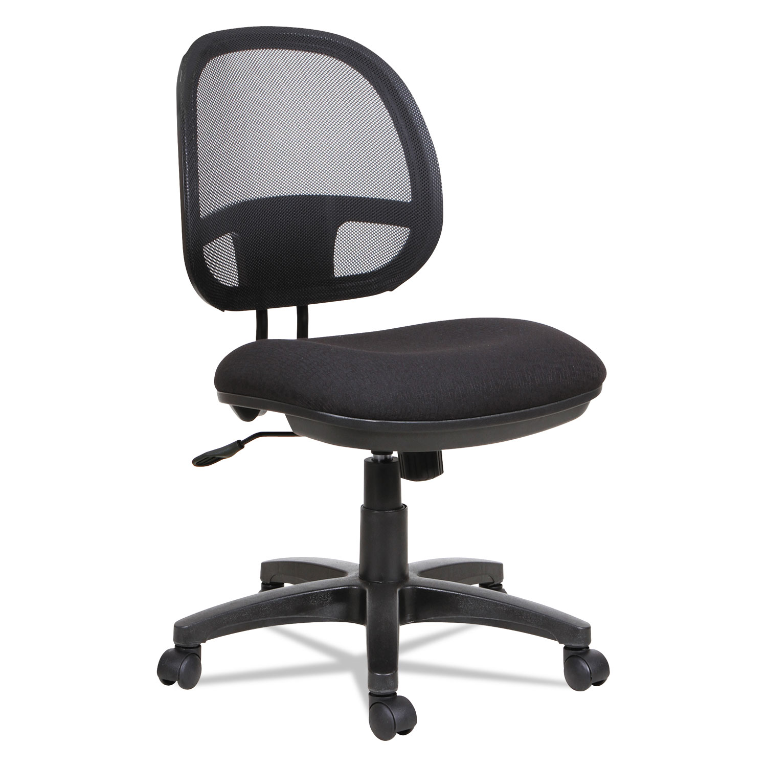  Alera ALEIN4814 Alera Interval Series Swivel/Tilt Mesh Chair, Supports up to 275 lbs., Black Seat/Black Back, Black Base (ALEIN4814) 