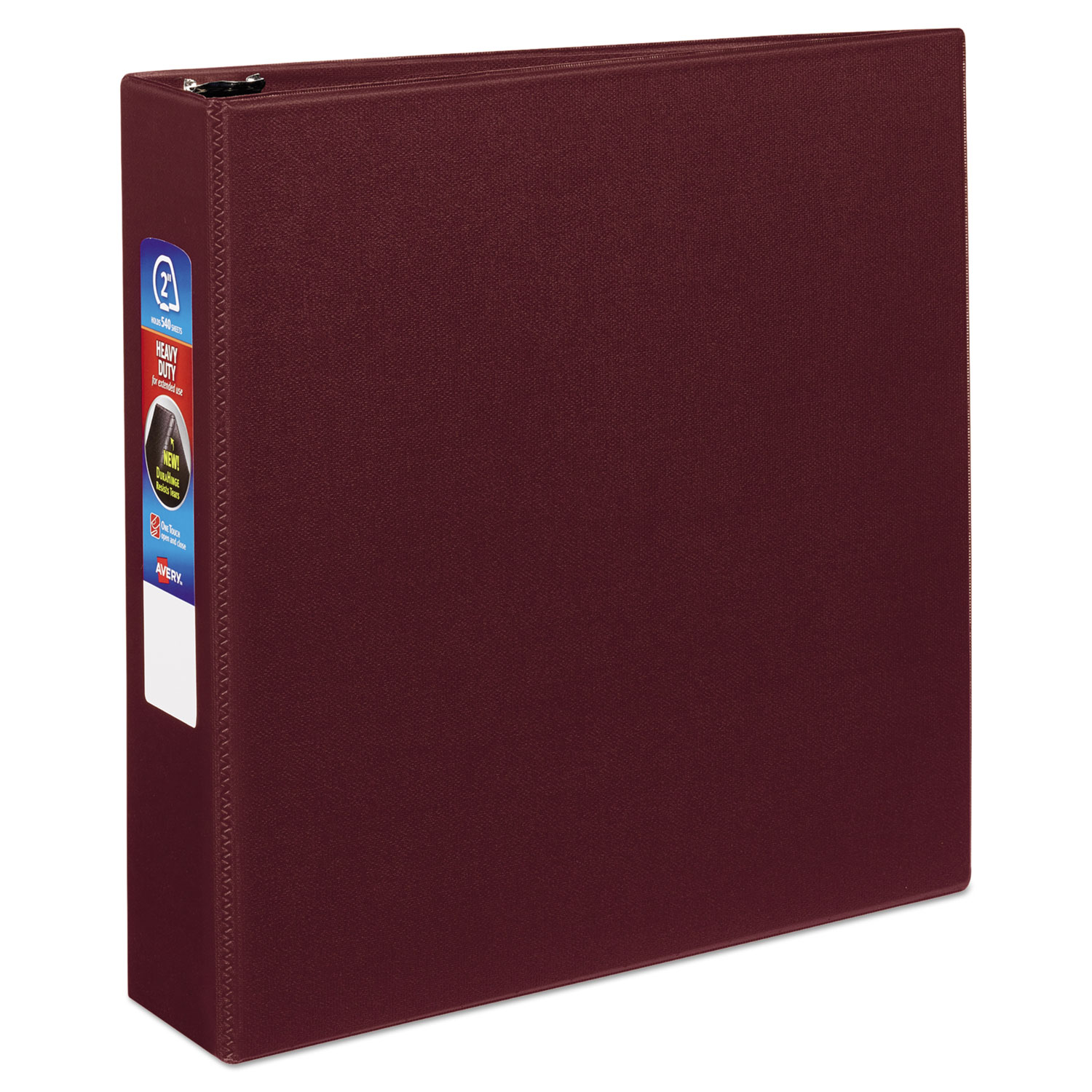  Avery 79362 Heavy-Duty Non-View Binder with DuraHinge and Locking One Touch EZD Rings, 3 Rings, 2 Capacity, 11 x 8.5, Maroon (AVE79362) 