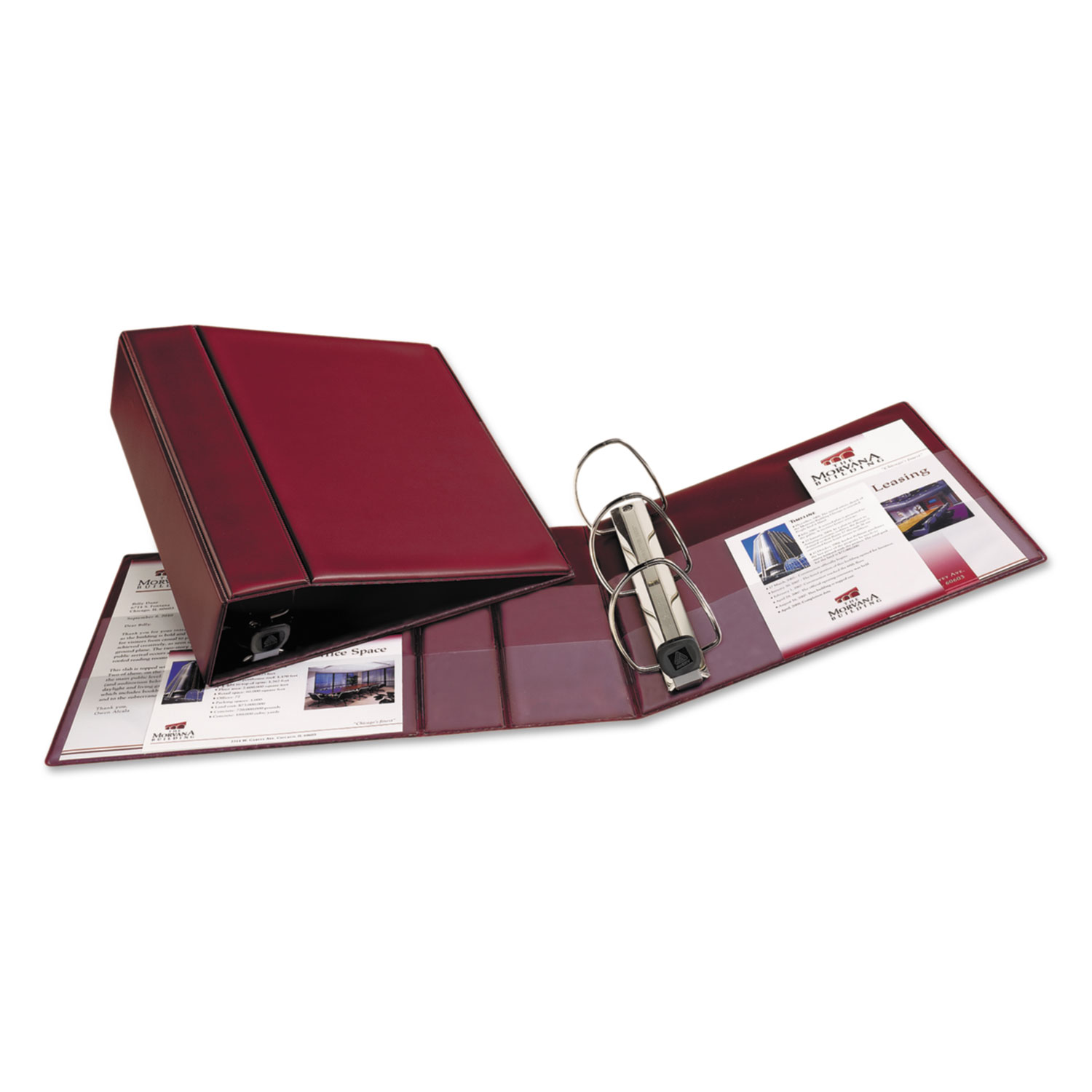 Heavy-Duty Binder with One Touch EZD Rings, 11 x 8 1/2, 4 Capacity, Maroon