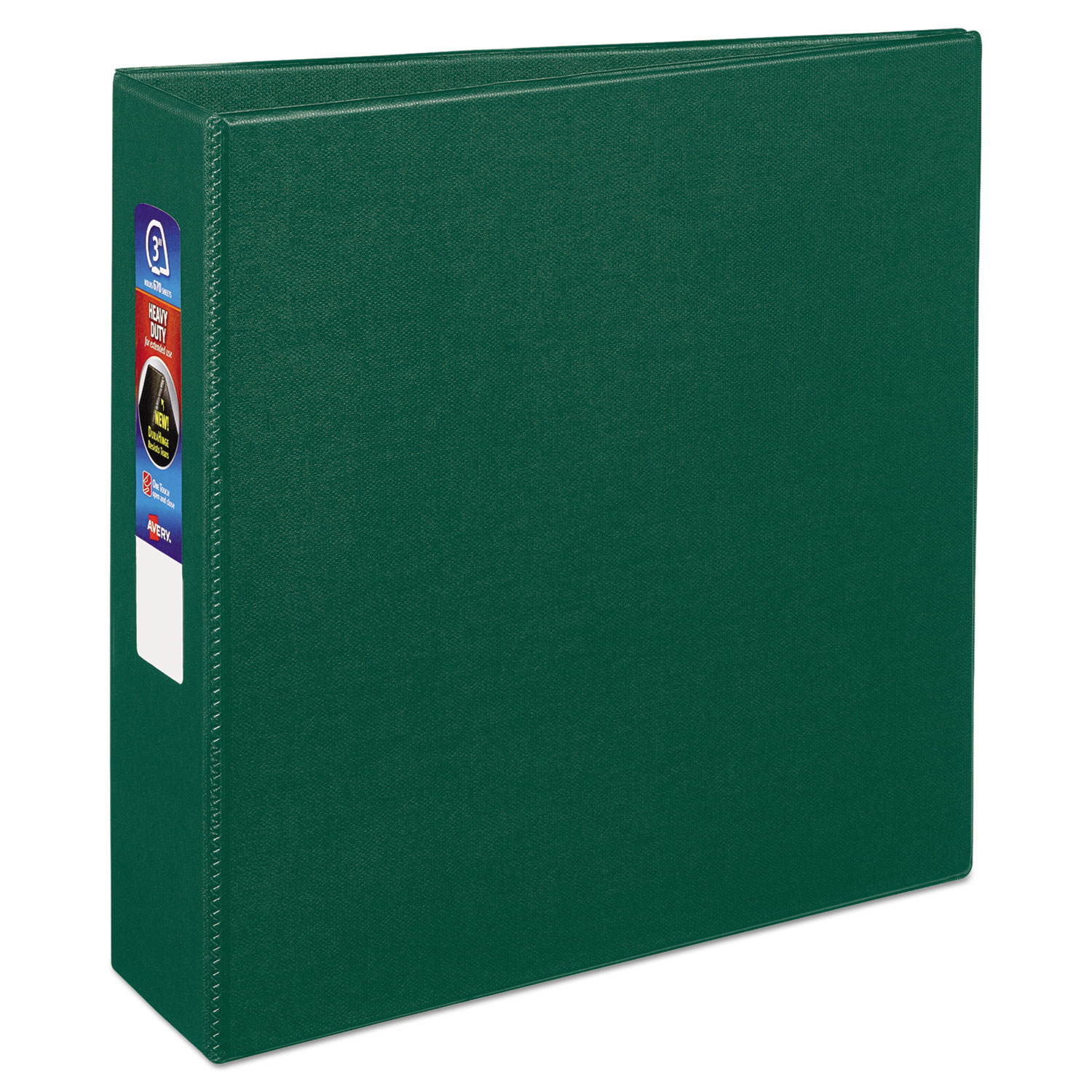  Avery 79783 Heavy-Duty Non-View Binder with DuraHinge and Locking One Touch EZD Rings, 3 Rings, 3 Capacity, 11 x 8.5, Green (AVE79783) 