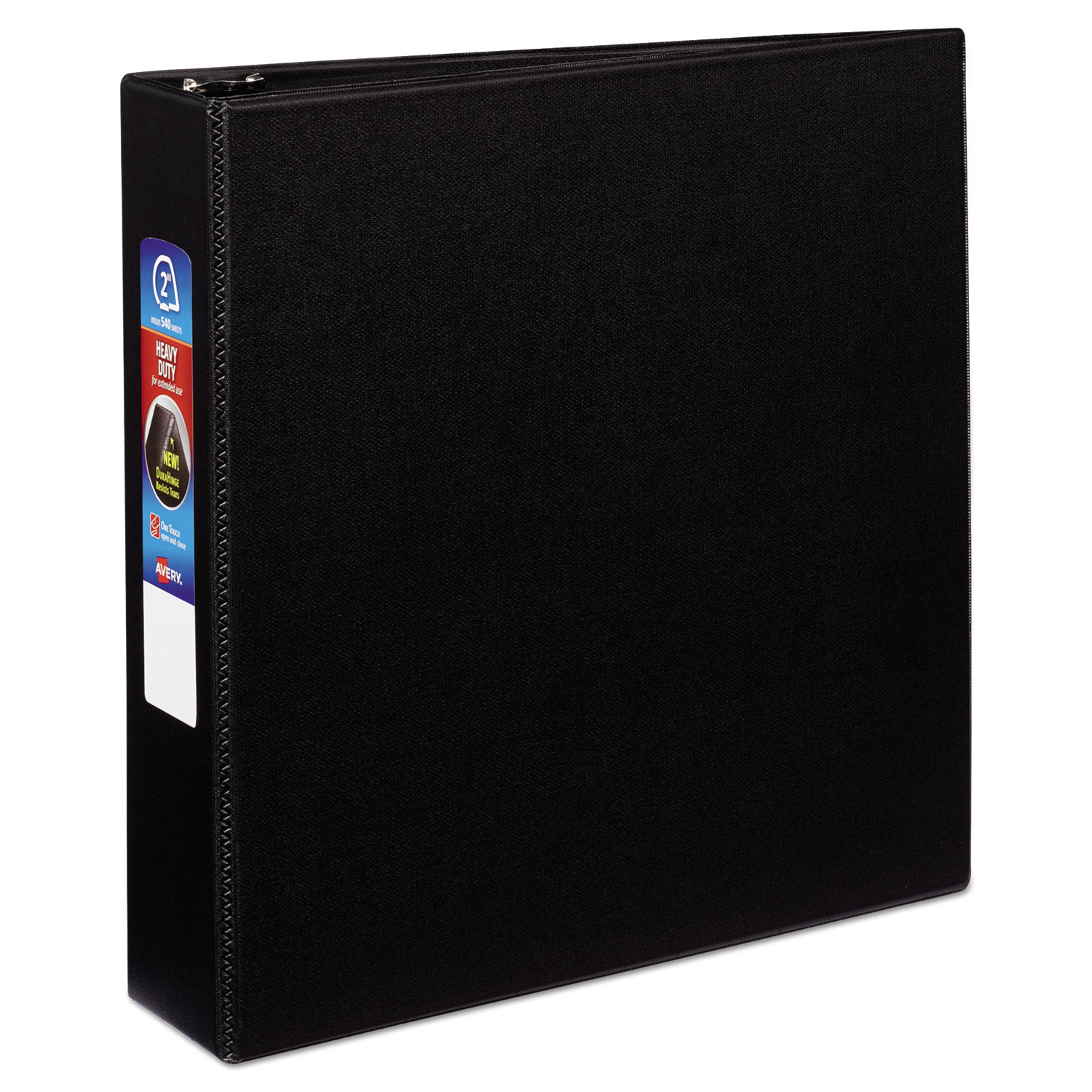  Avery 79982 Heavy-Duty Non-View Binder with DuraHinge and Locking One Touch EZD Rings, 3 Rings, 2 Capacity, 11 x 8.5, Black (AVE79982) 