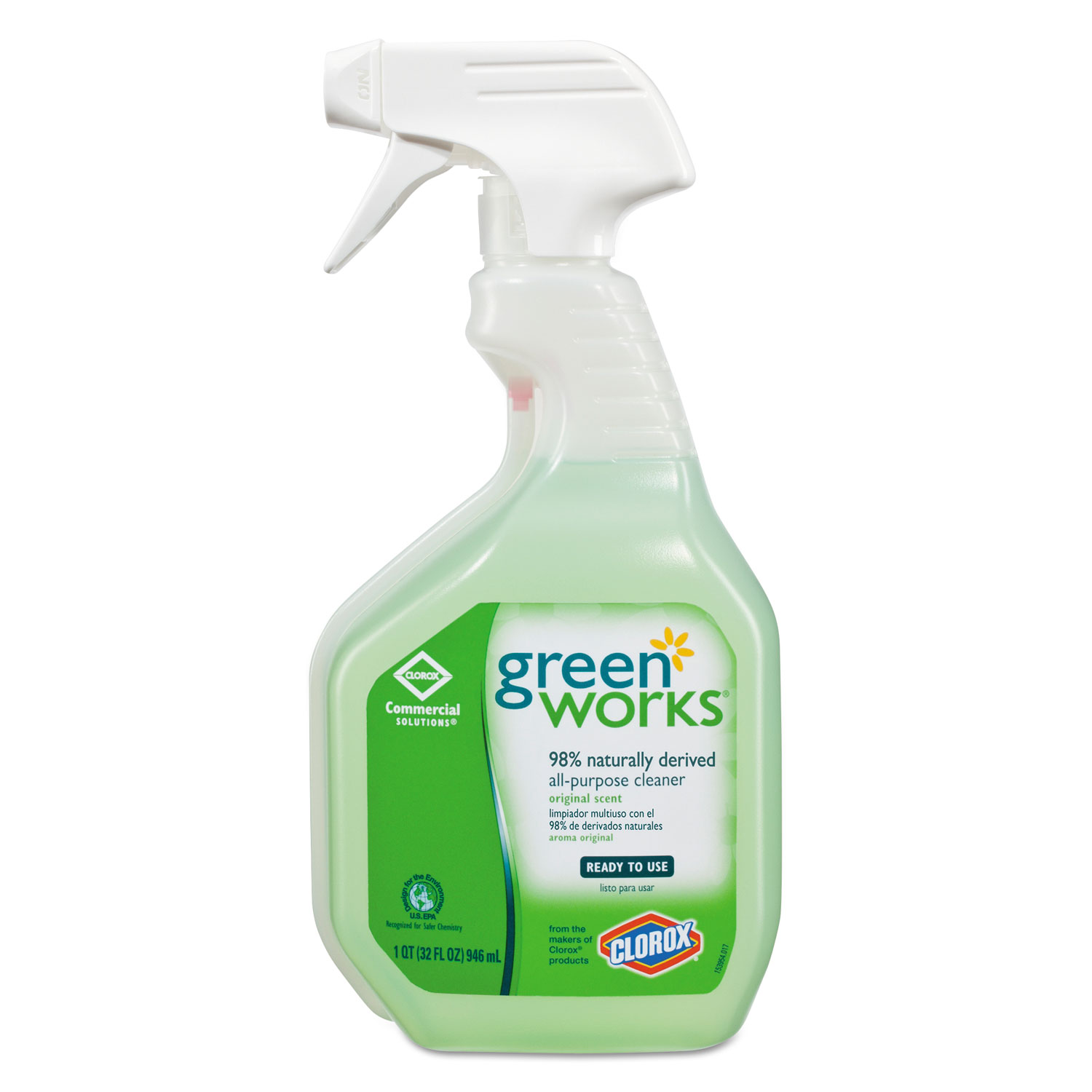  Green Works 10044600004560 All-Purpose and Multi-Surface Cleaner, Original, 32oz Smart Tube Spray Bottle (CLO00456) 