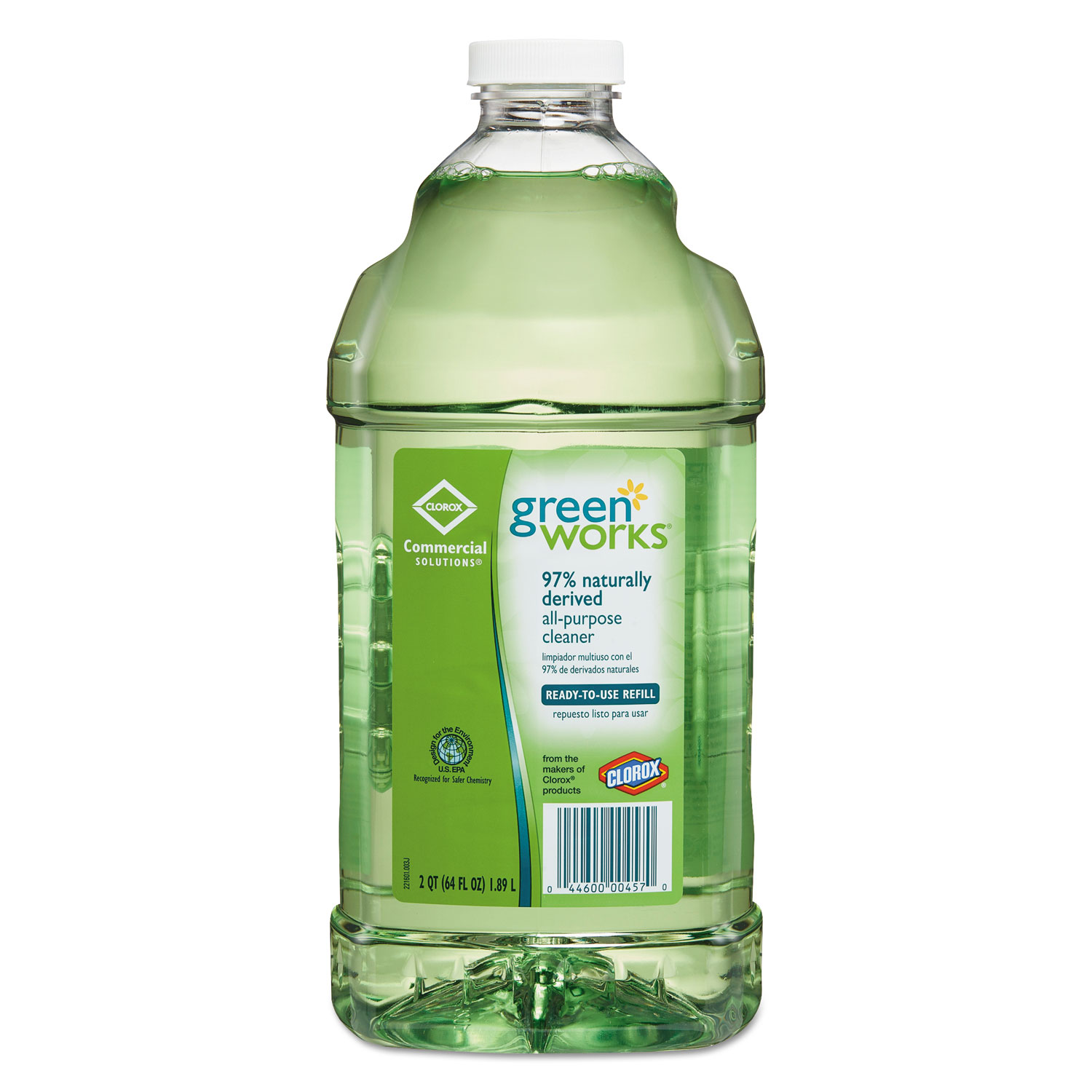  Green Works 10044600004577 All-Purpose and Multi-Surface Cleaner, Original, 64oz Refill (CLO00457) 