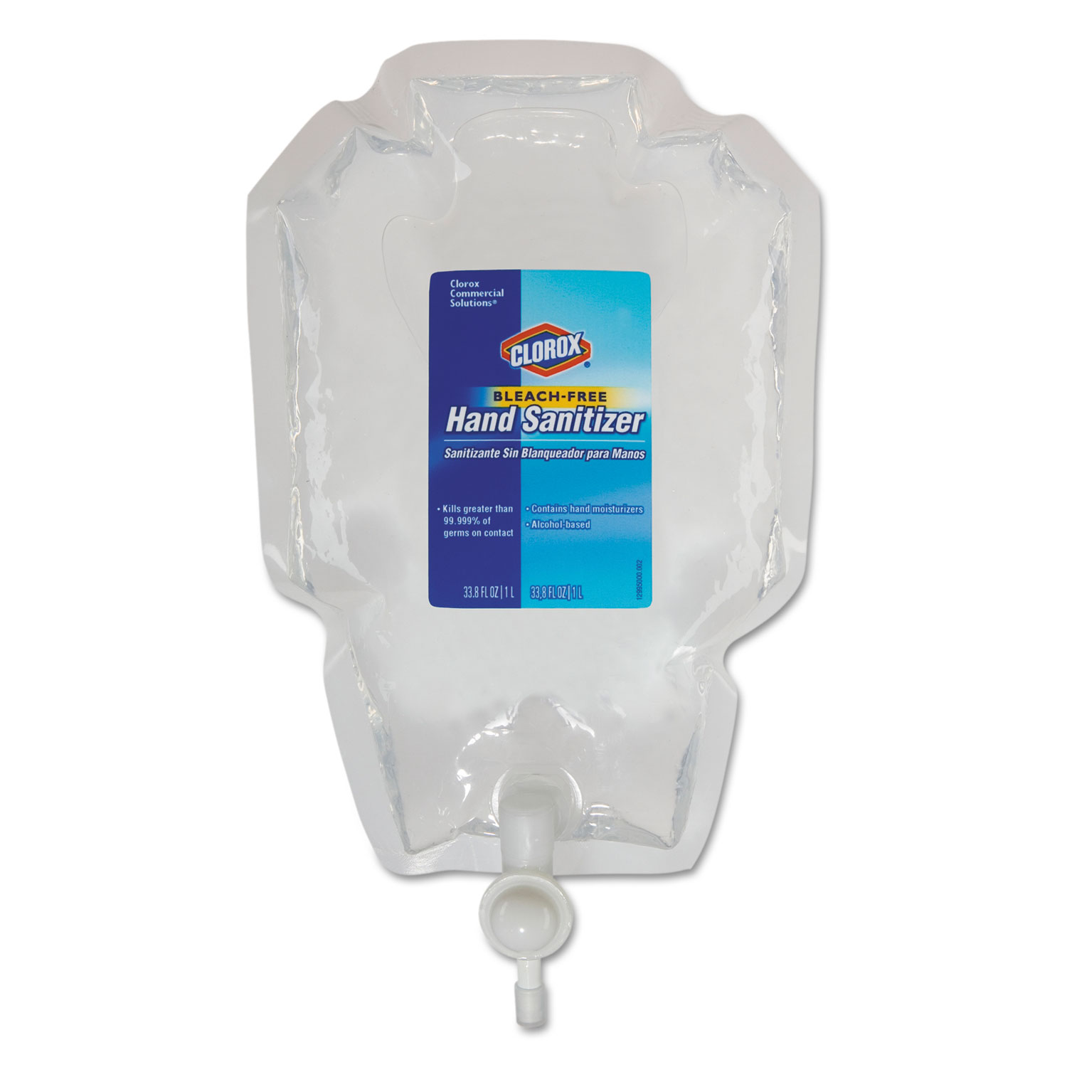  Clorox 01753 Push Button Dispenser Refill Liquid Hand Sanitizer, 1 L Bag (CLO01753) 
